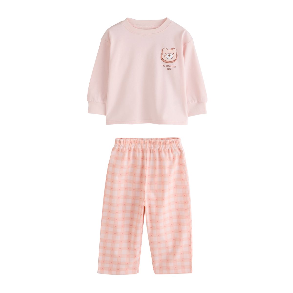 Pyjama large tissé, lot de 2 rose/oatmeal, NEXT