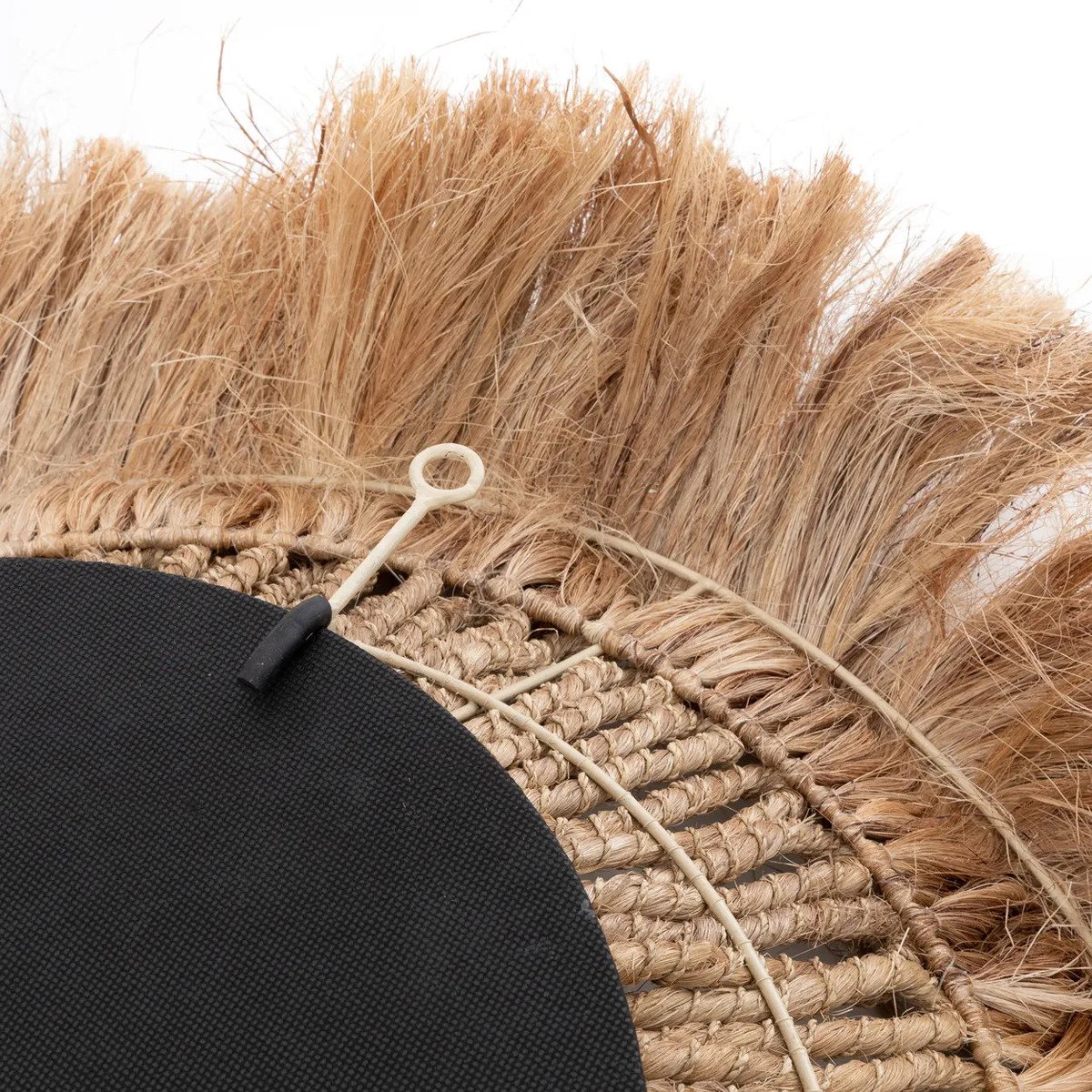 Miroir en herbe d’abaca ABACA SOLOMON beige, BAZAR BIZAR