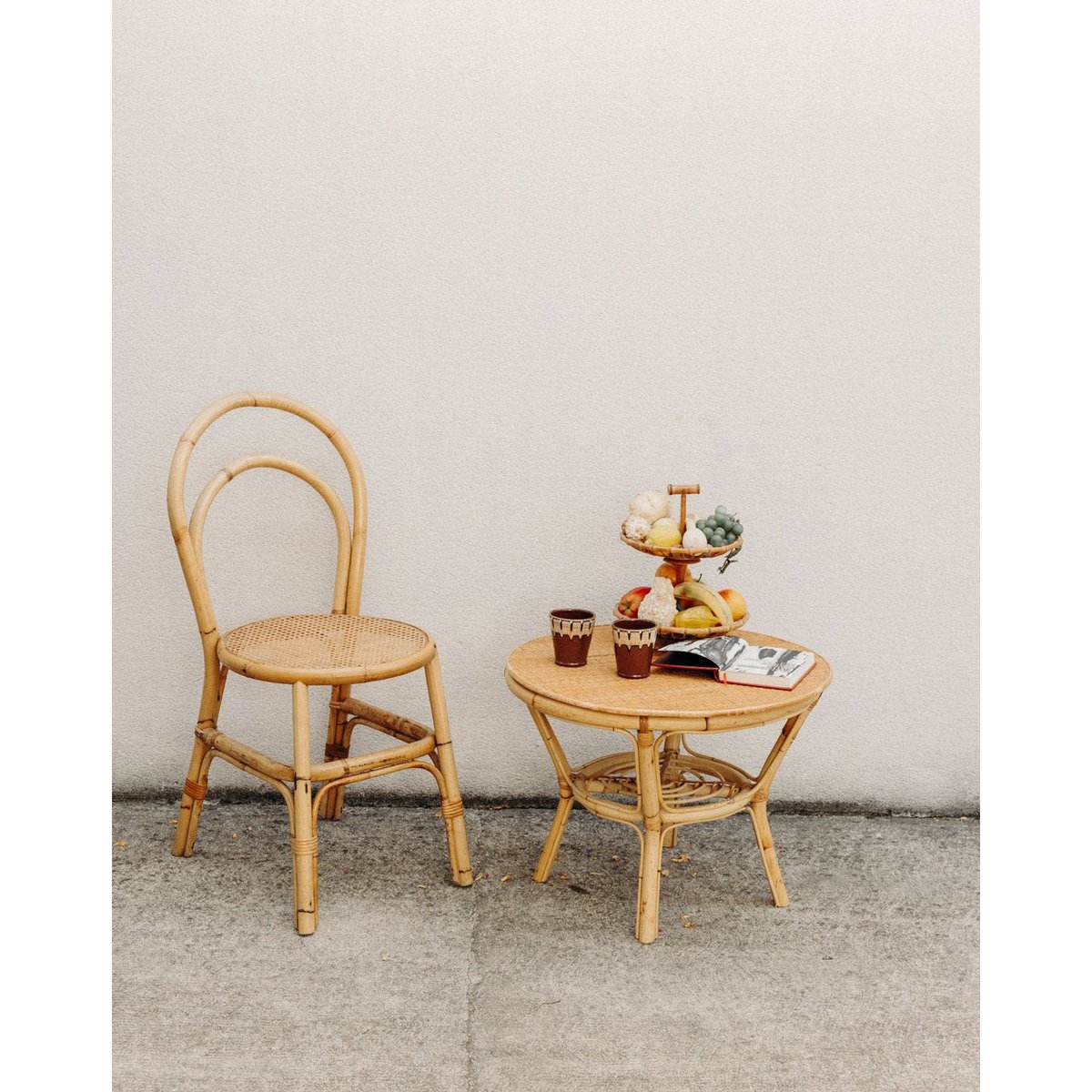 Table basse au plateau amovible Léonie N°1010 - Bon état bois clair, DEBONGOUT