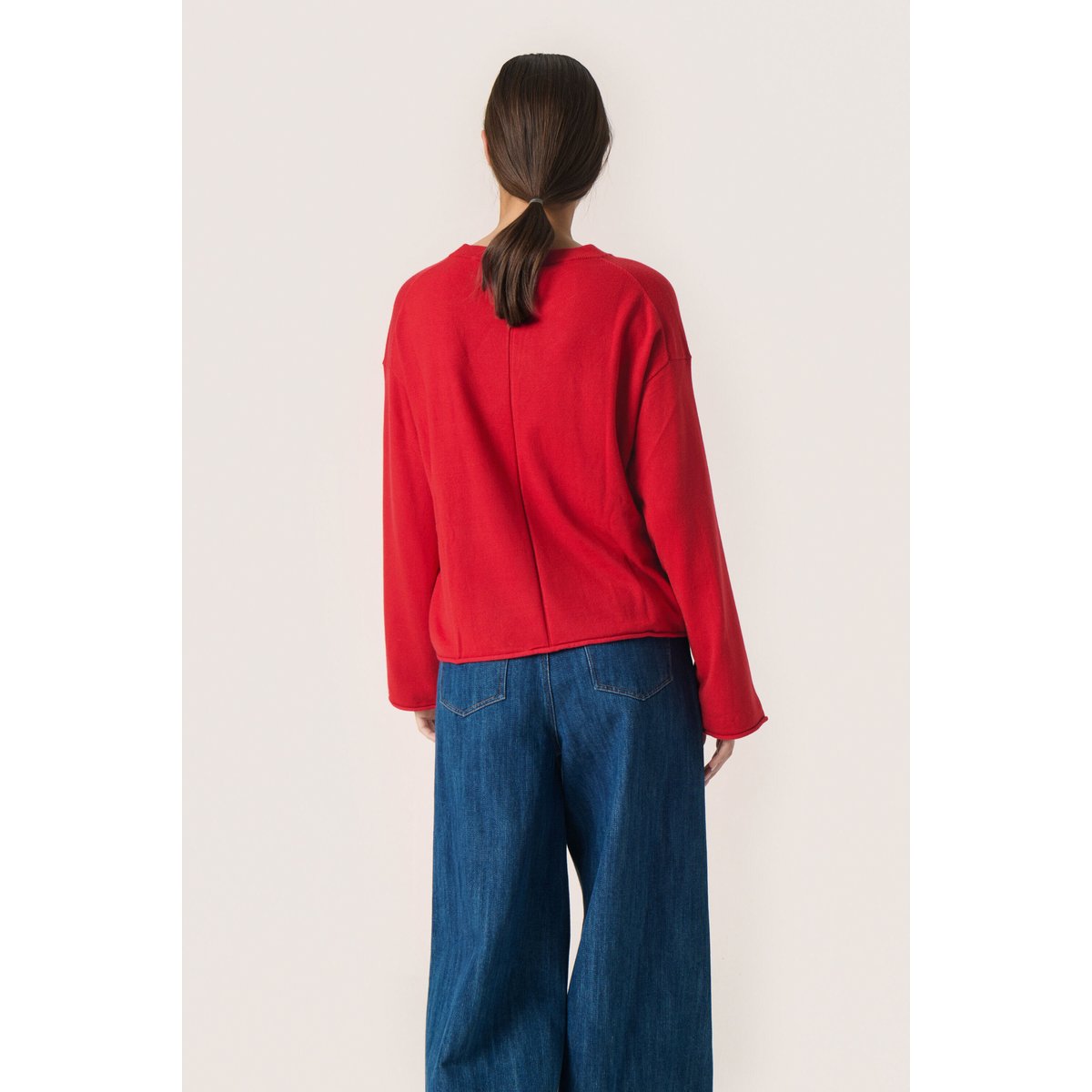 Knitted pullover rouge salsa, SOAKED IN LUXURY