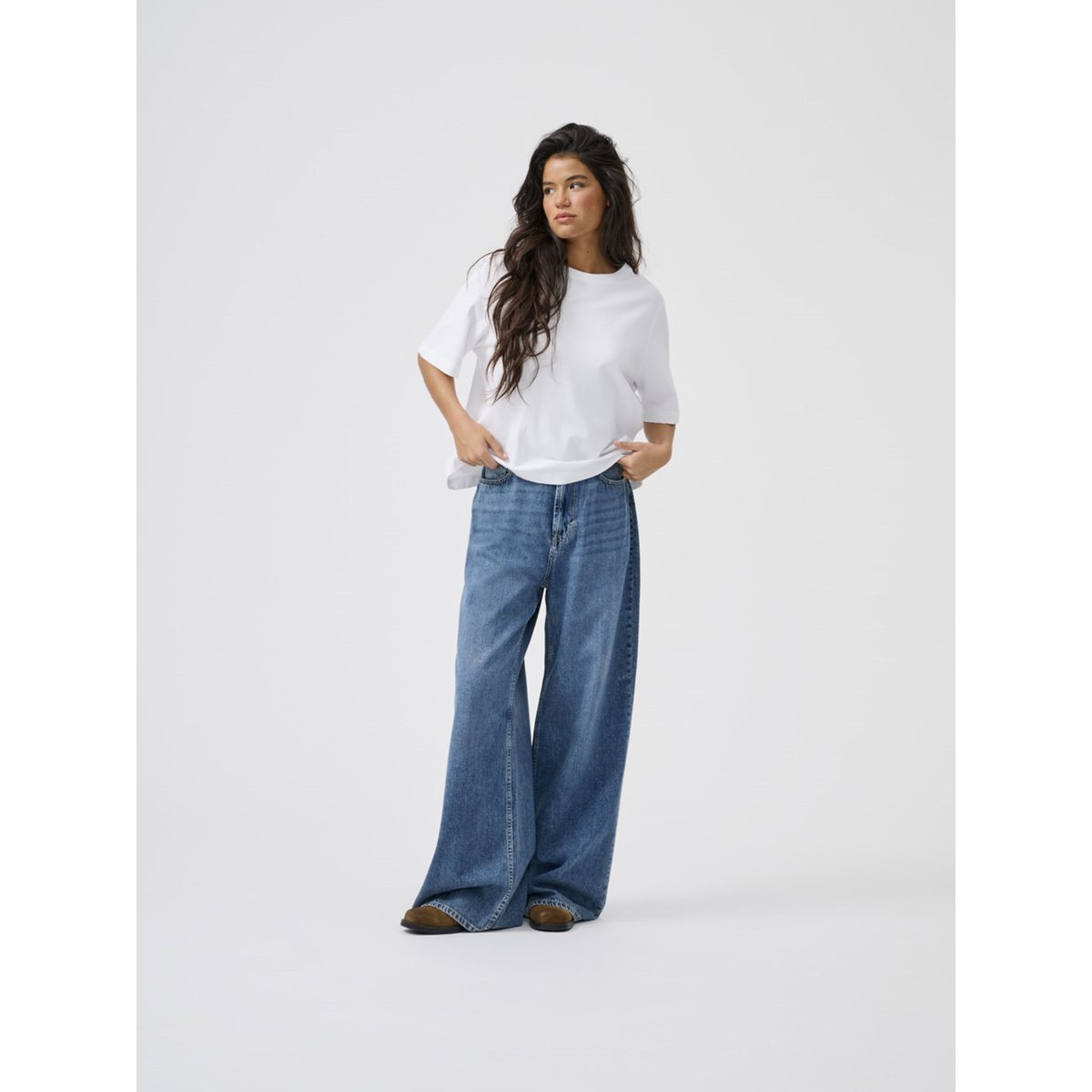 Jean À Jambe Large medium blue denim, ONLY