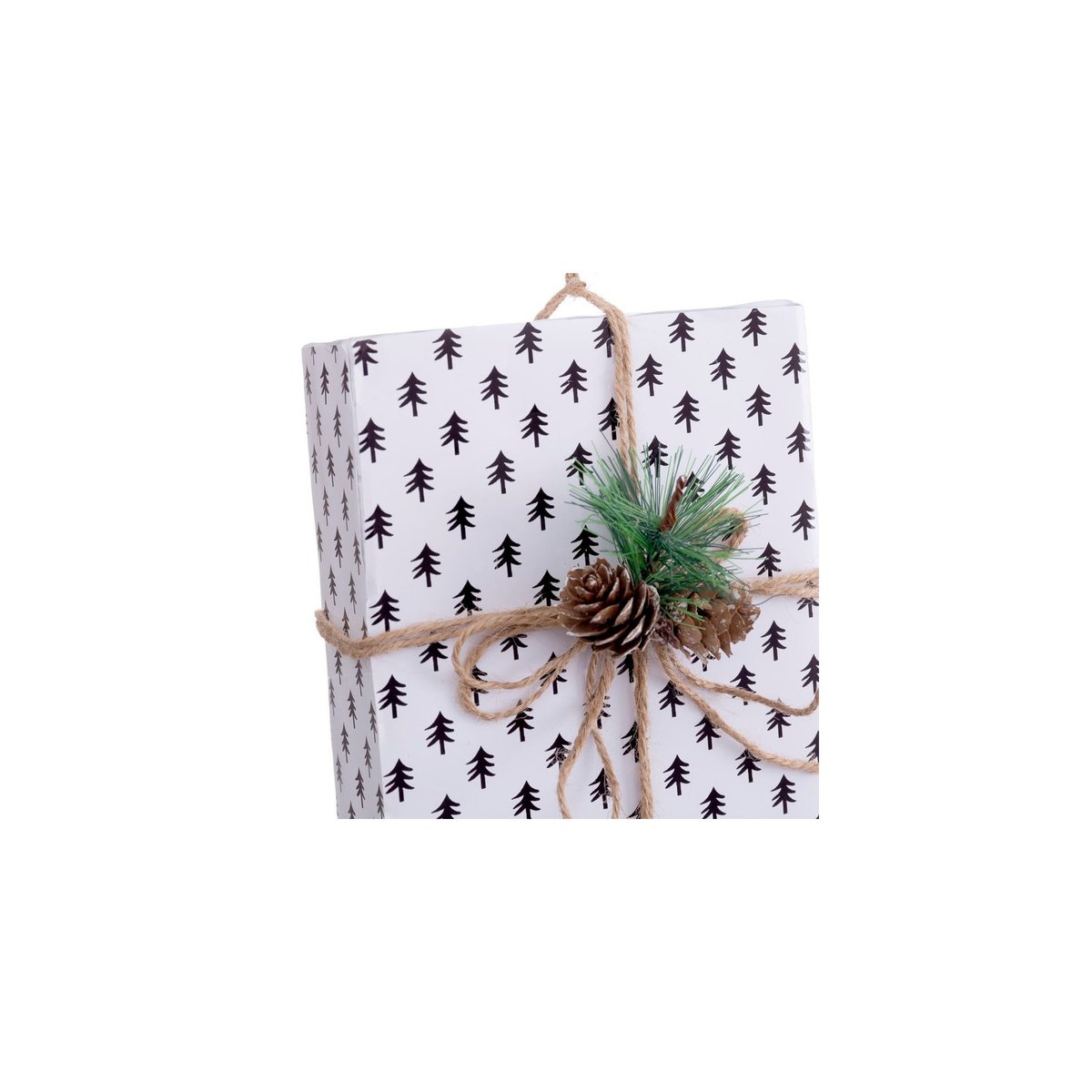 Décoration de Noël à Suspendre cadeau Sapins - 18x11x5cm noir & blanc, WADIGA