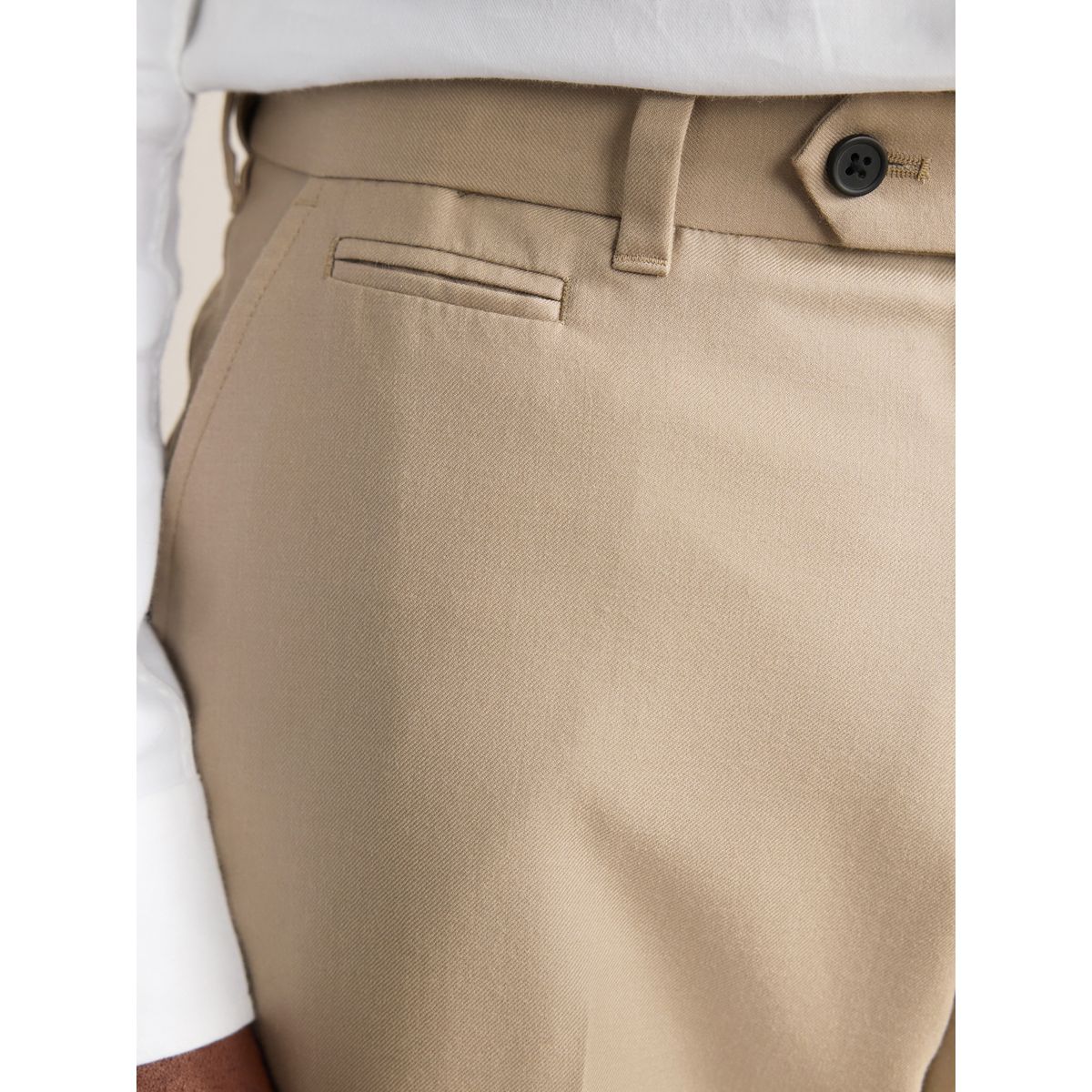 Pantalon en laine à tour de taille motionflex Signature naturel, NEXT