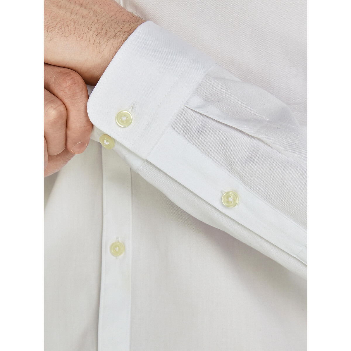 Cardiff Plain Slim Fit Shirt white, JACK & JONES