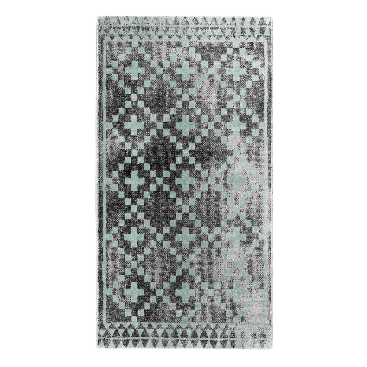 Tapis salon velours ras à motif ,  PLEASURE 2.0 turquoise, WECON HOME