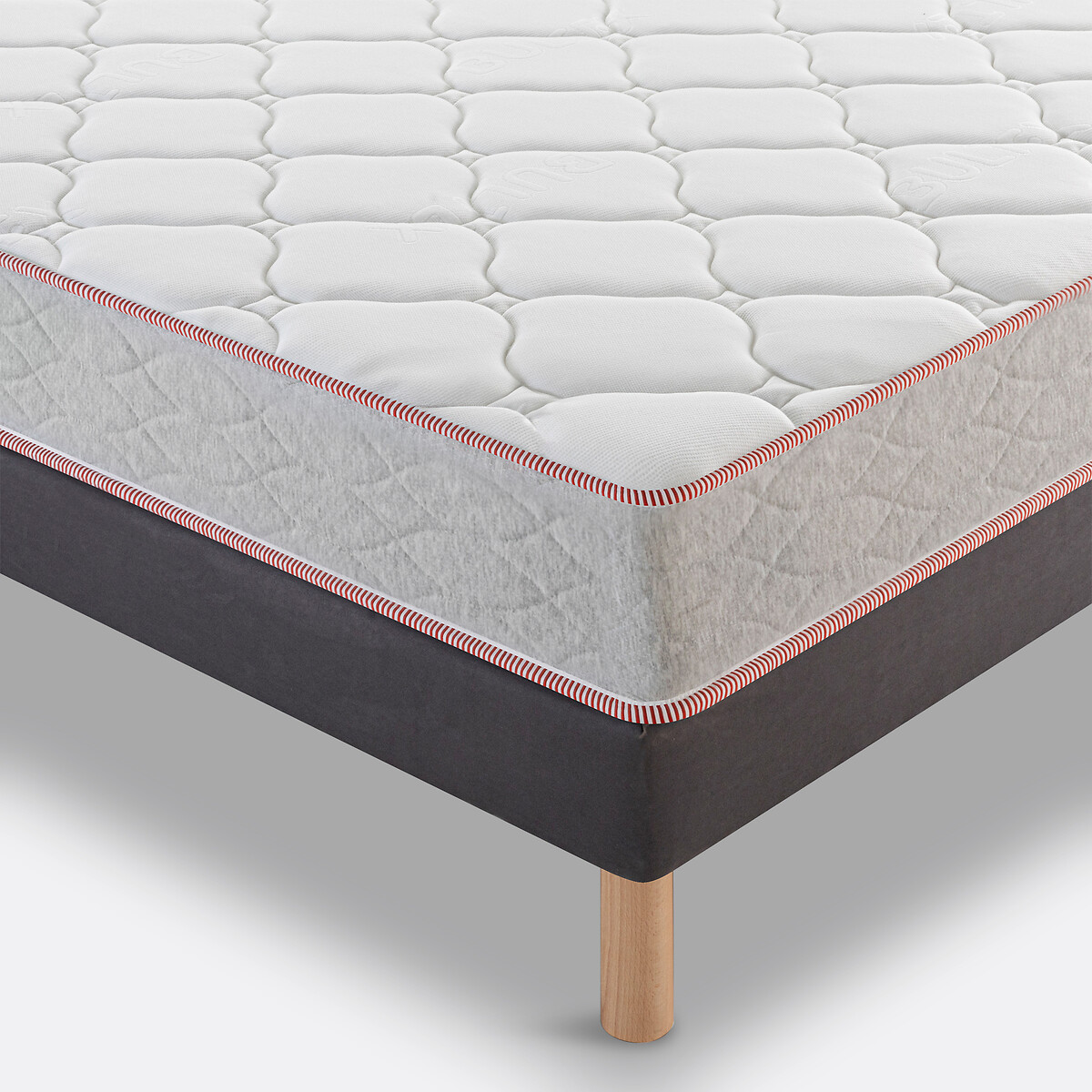 Ensemble matelas Bultex primo Succès et sommier blanc/gris foncé, BULTEX