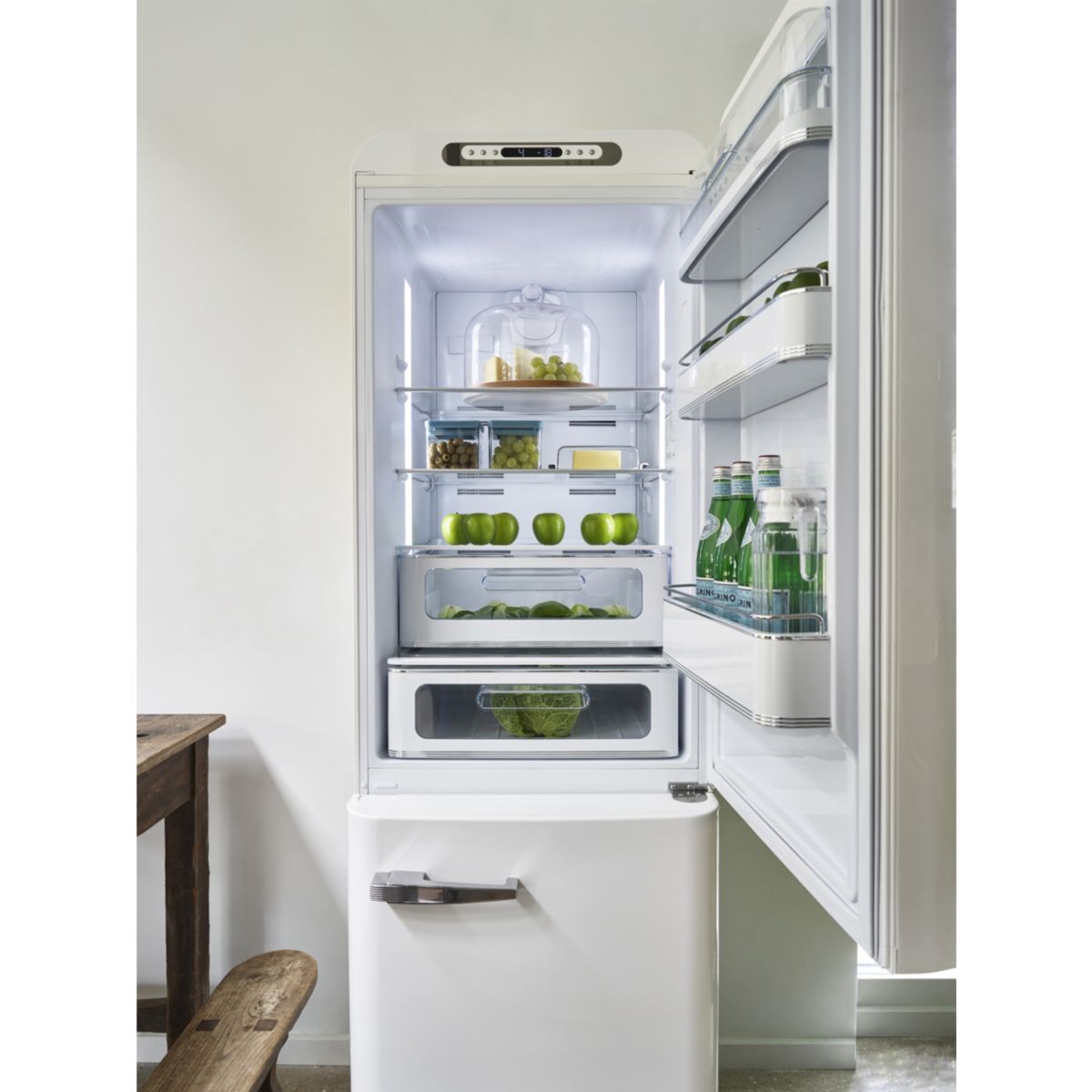 Réfrigérateur combiné FAB32RWH5 couleur unique, SMEG