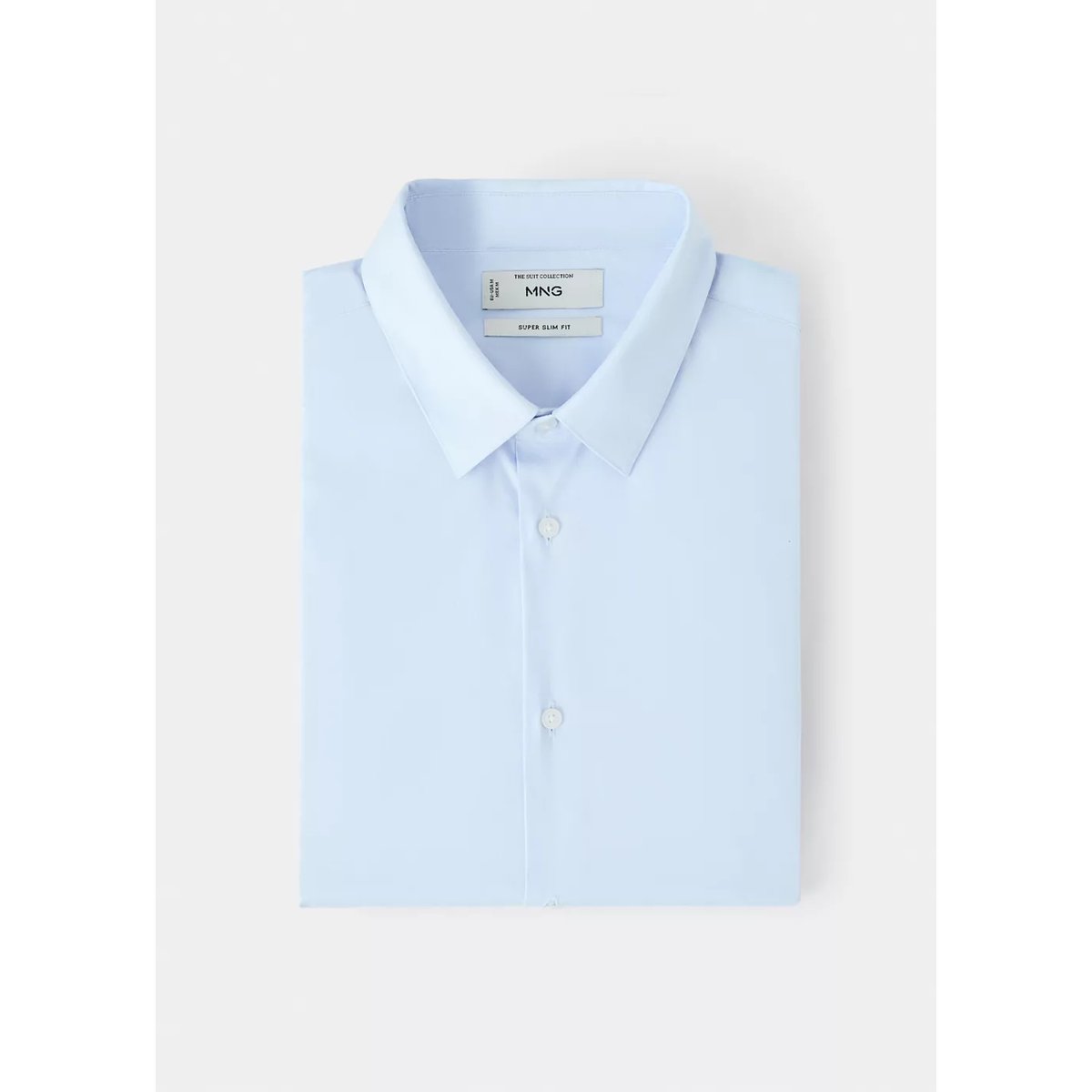 Chemise costume super slim fit coton stretch bleu ciel, MANGO MAN