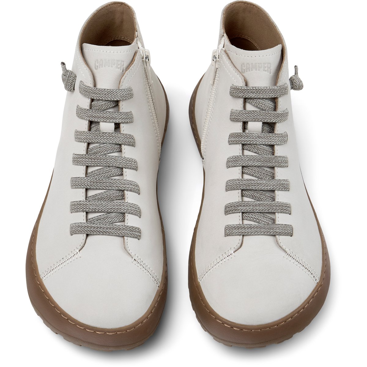 Bottines Peu Serra cuir blanc naturel, CAMPER