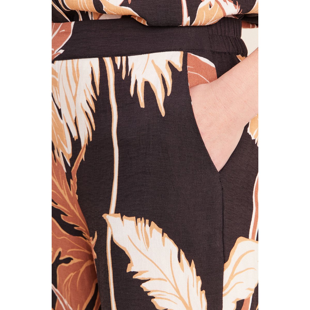 Pantalon large taille haute noir, BREAL