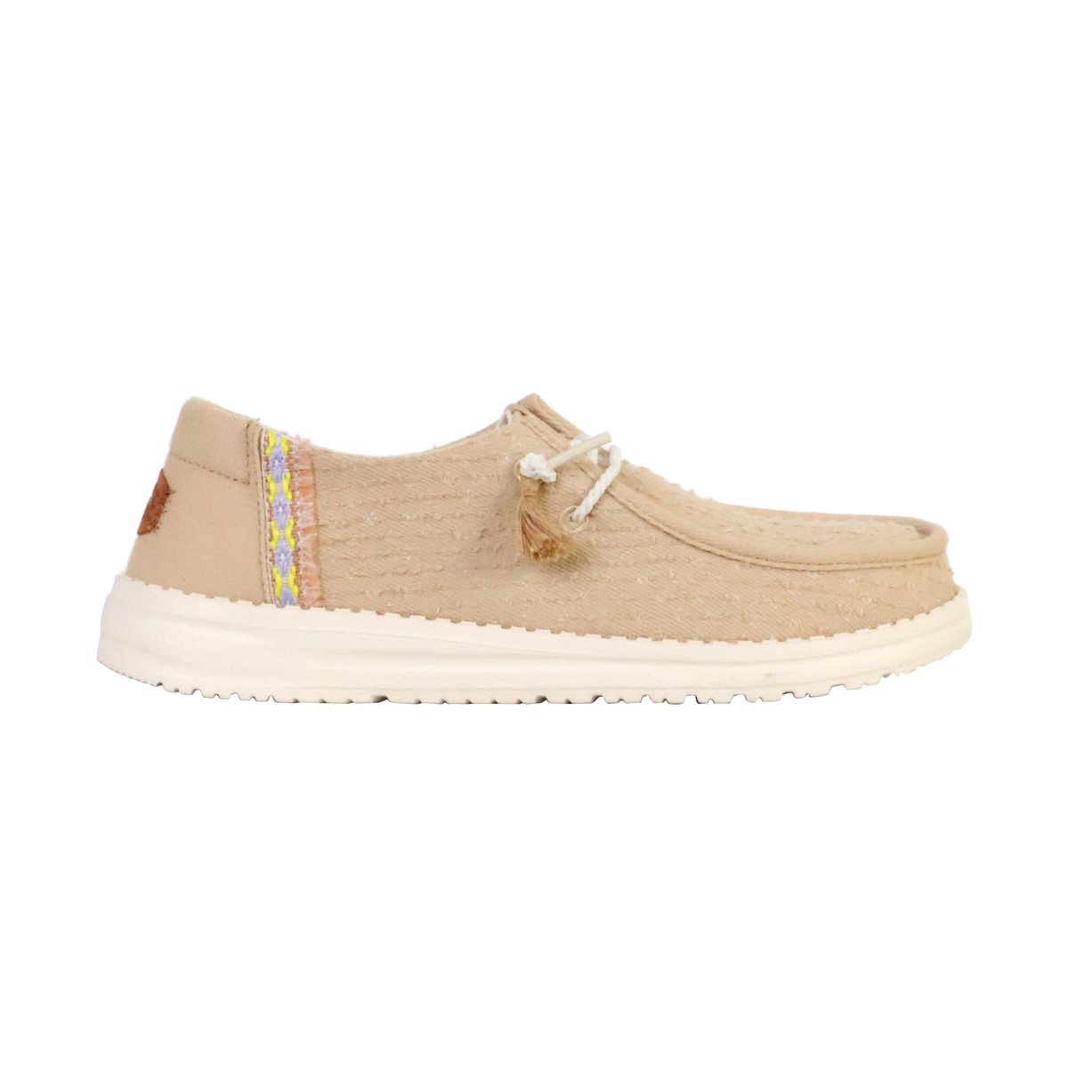 Mocassin à Lacets Wendy Perf Canvas irish crème, HEY
