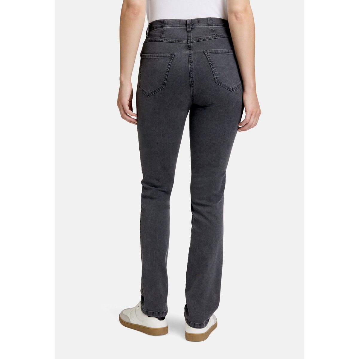 Pantalon stretch à taille élastique grey denim, BETTY BARCLAY