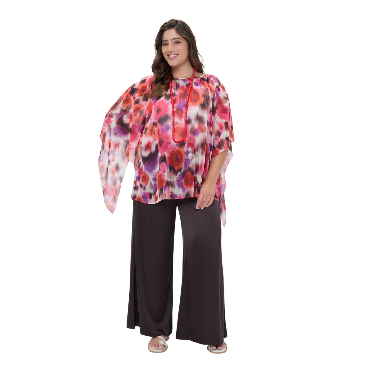 Tunique avec imprimé aquarelle fuchsia, FIORELLA RUBINO