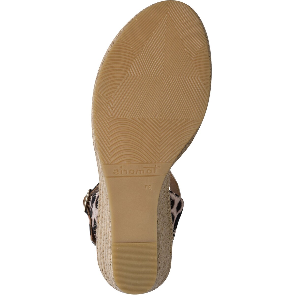 Espadrilles met sleehak luipaardprint, TAMARIS