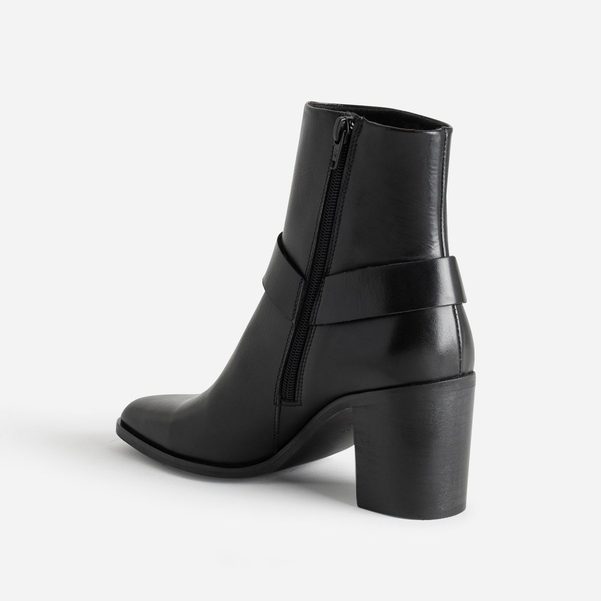 Boots À Talon en cuir SIDONA noir, TEXTO