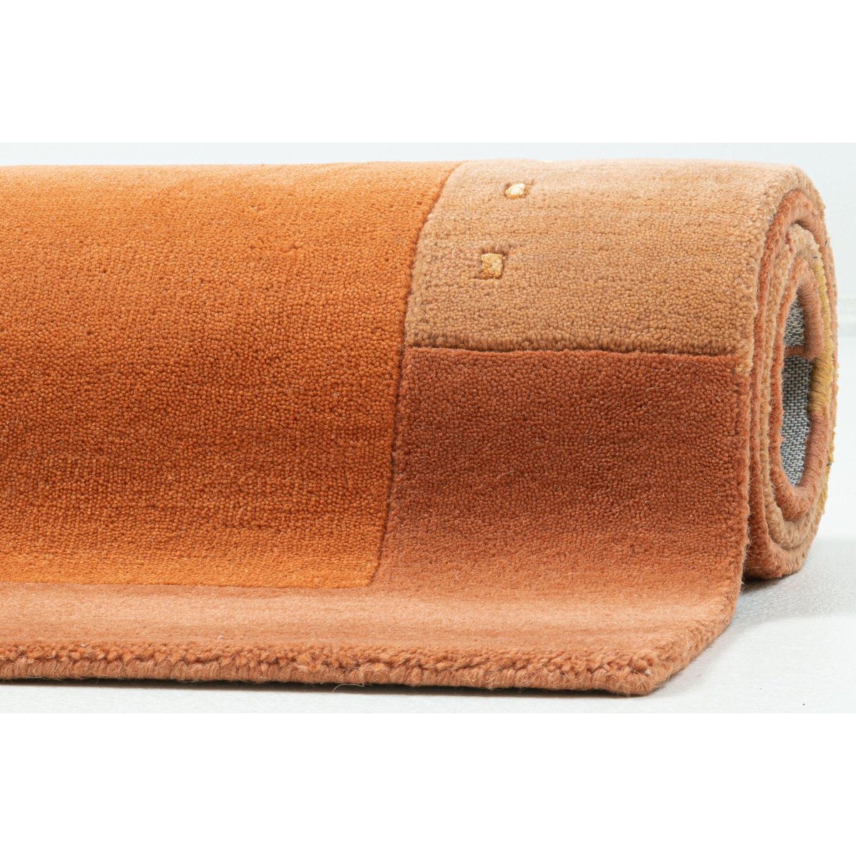 Tapis gabbeh en laine et viscose - ROYAL GANGES terracotta, THEKO