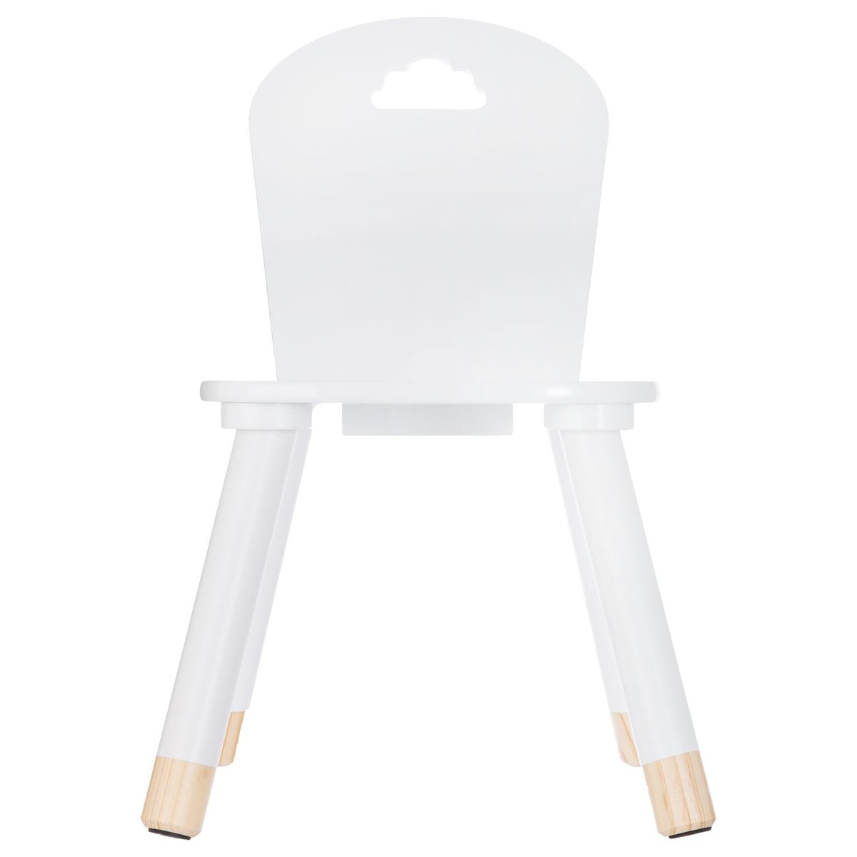 Chaise enfant en bois DOUCEUR blanc, ATMOSPHERA