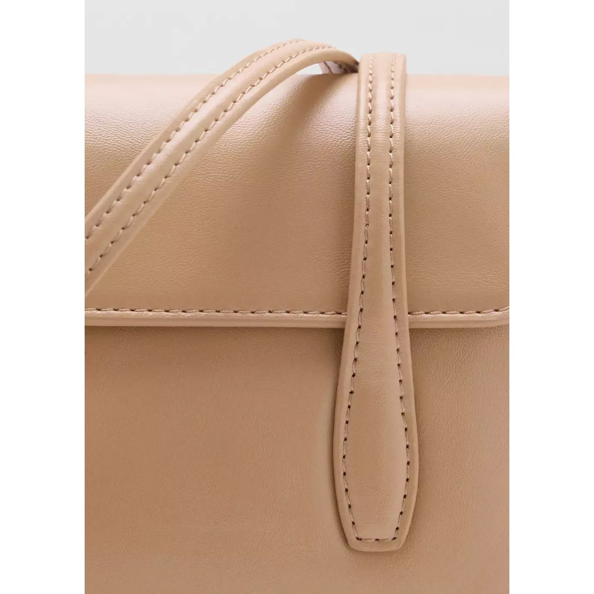 Sac porté épaule rabat marron moyen, MANGO