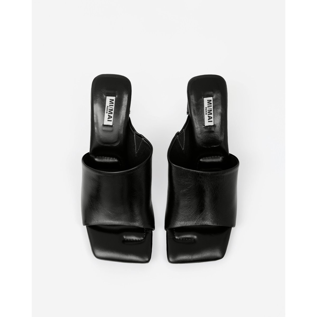 Mules à bout carré ALBA noir, MI MAI
