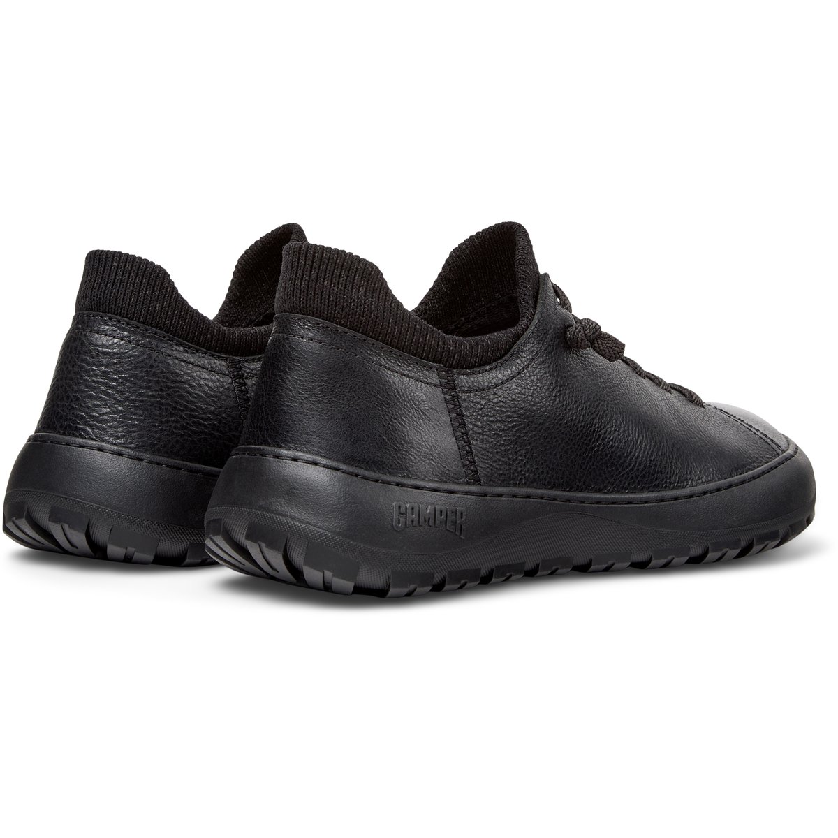 Baskets Peu Serra cuir noir, CAMPER
