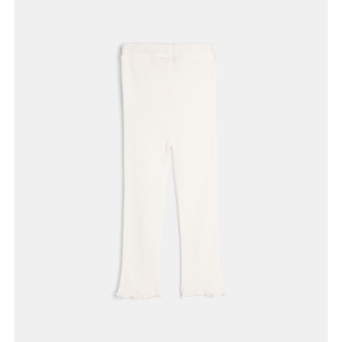 Legging lavana en maille pointelle coton bio écru, CADET ROUSSELLE