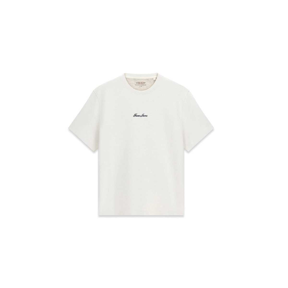 T-Shirt Avec Logo Brodé blanc, GUESS