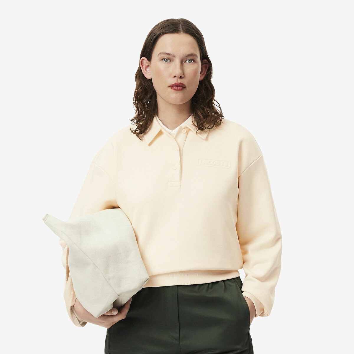 Polo Sweatshirt ecru , LACOSTE