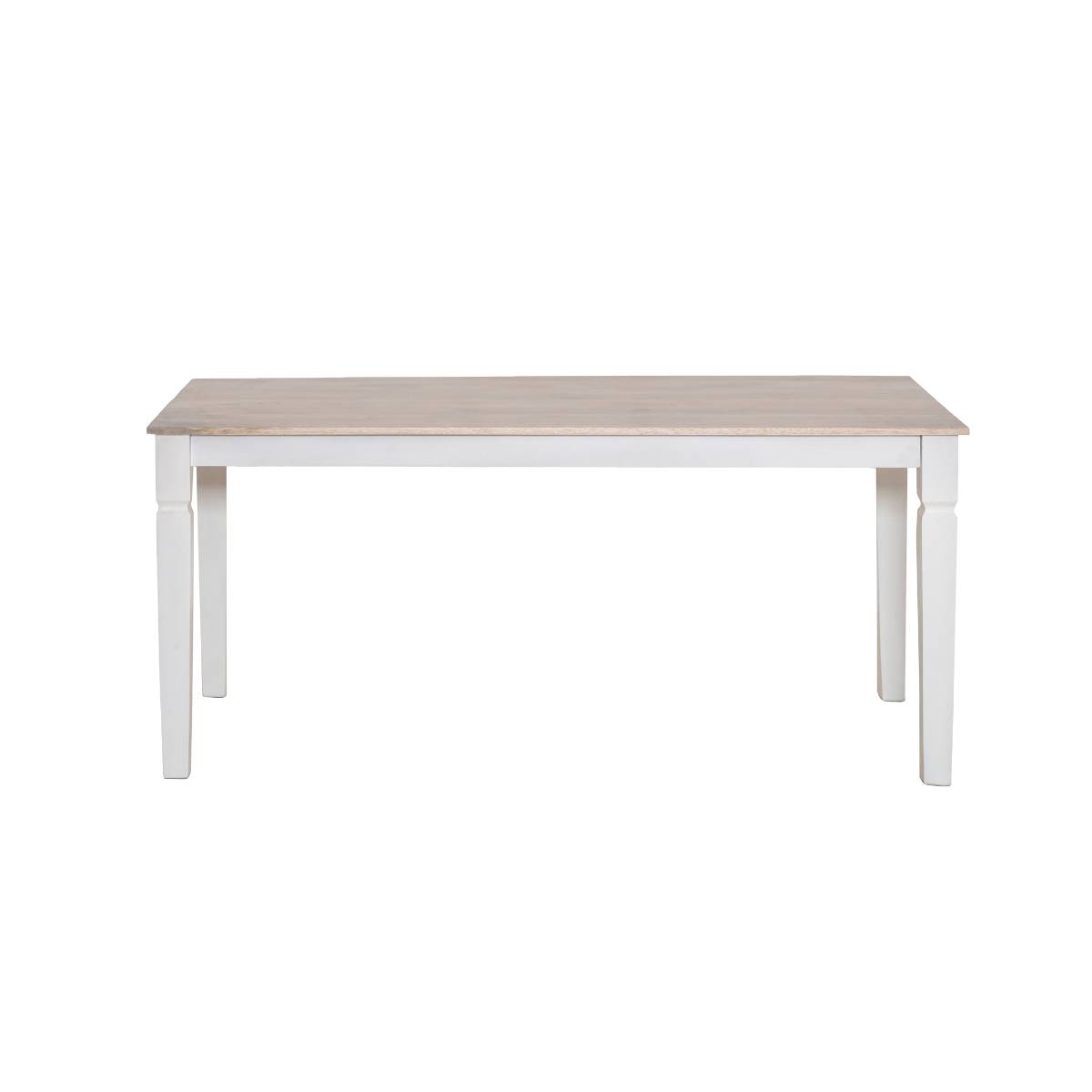 Table à manger en bois de manguier EDEN blanc, MADE IN MEUBLES 