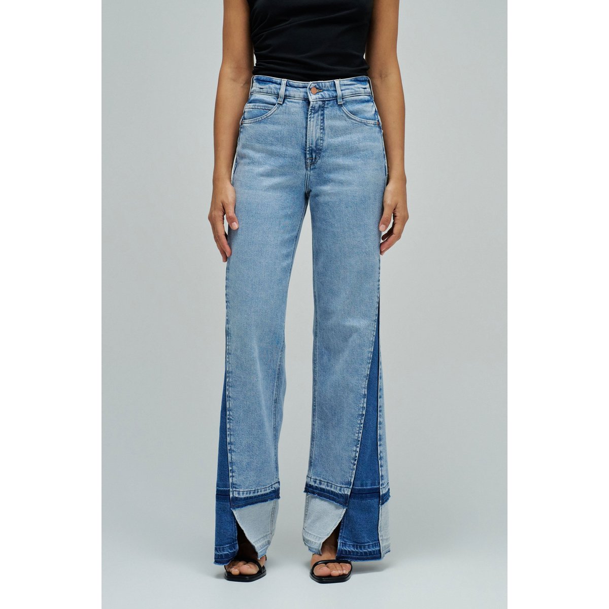 JEAN FAITH PUSH IN WIDE bleu, SALSA JEANS