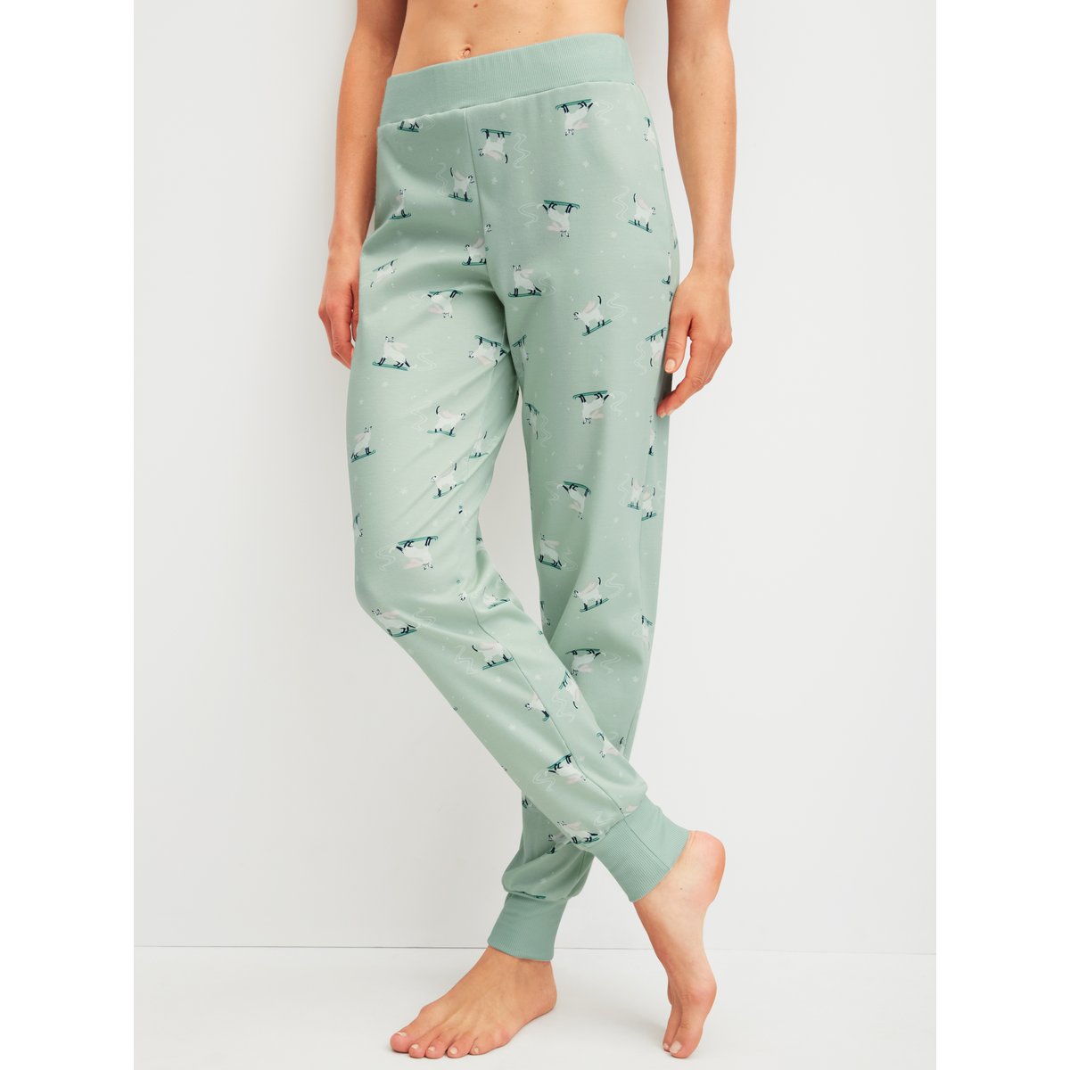 Pantalon Coton FAVOURITES CATS aqua clair, CALIDA