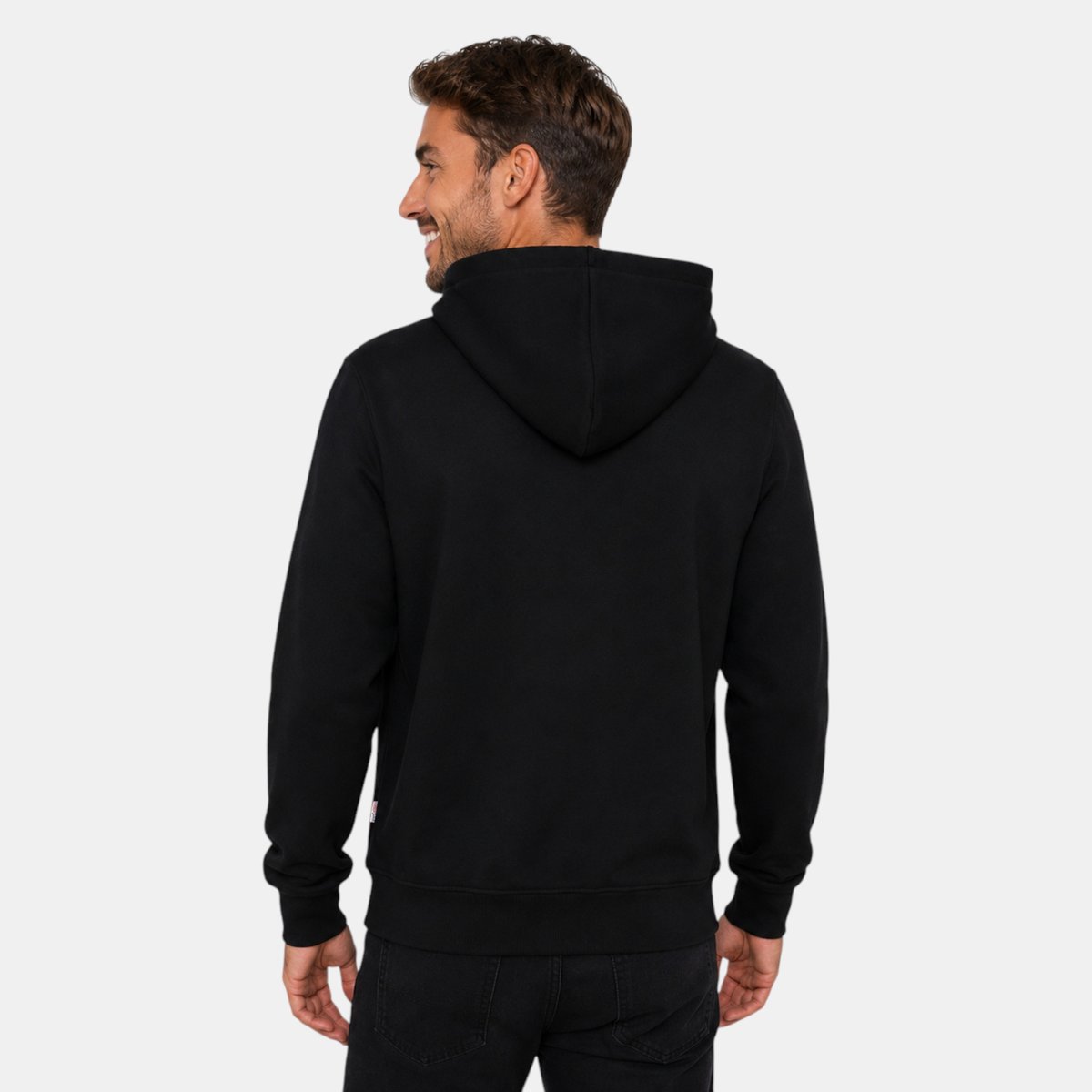 Sweat à capuche à empiècements, poche kangourou DOWNTOWN noir, LEE COOPER
