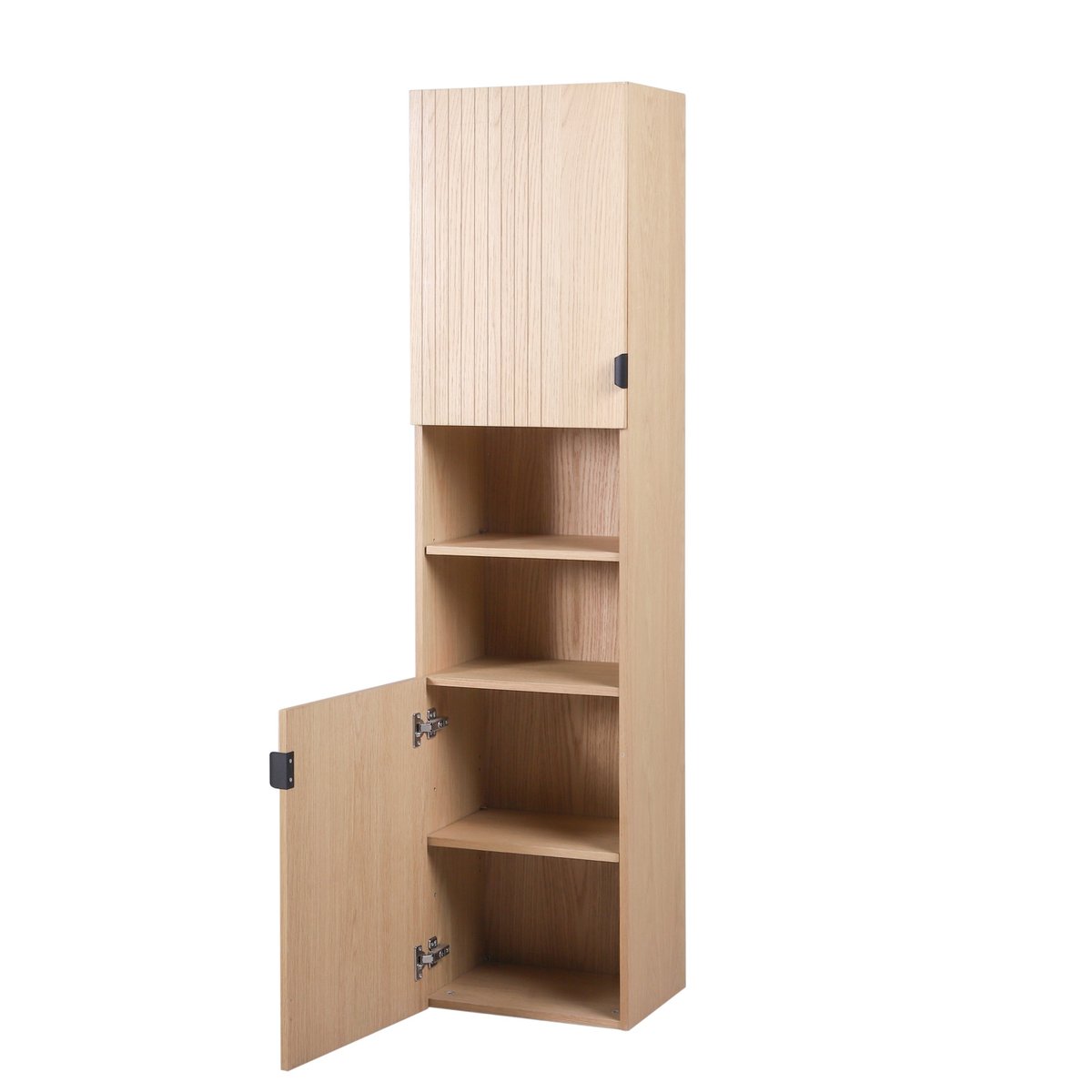 Meuble double vasque + miroir +colonne STUDIO bois clair, MOB IN