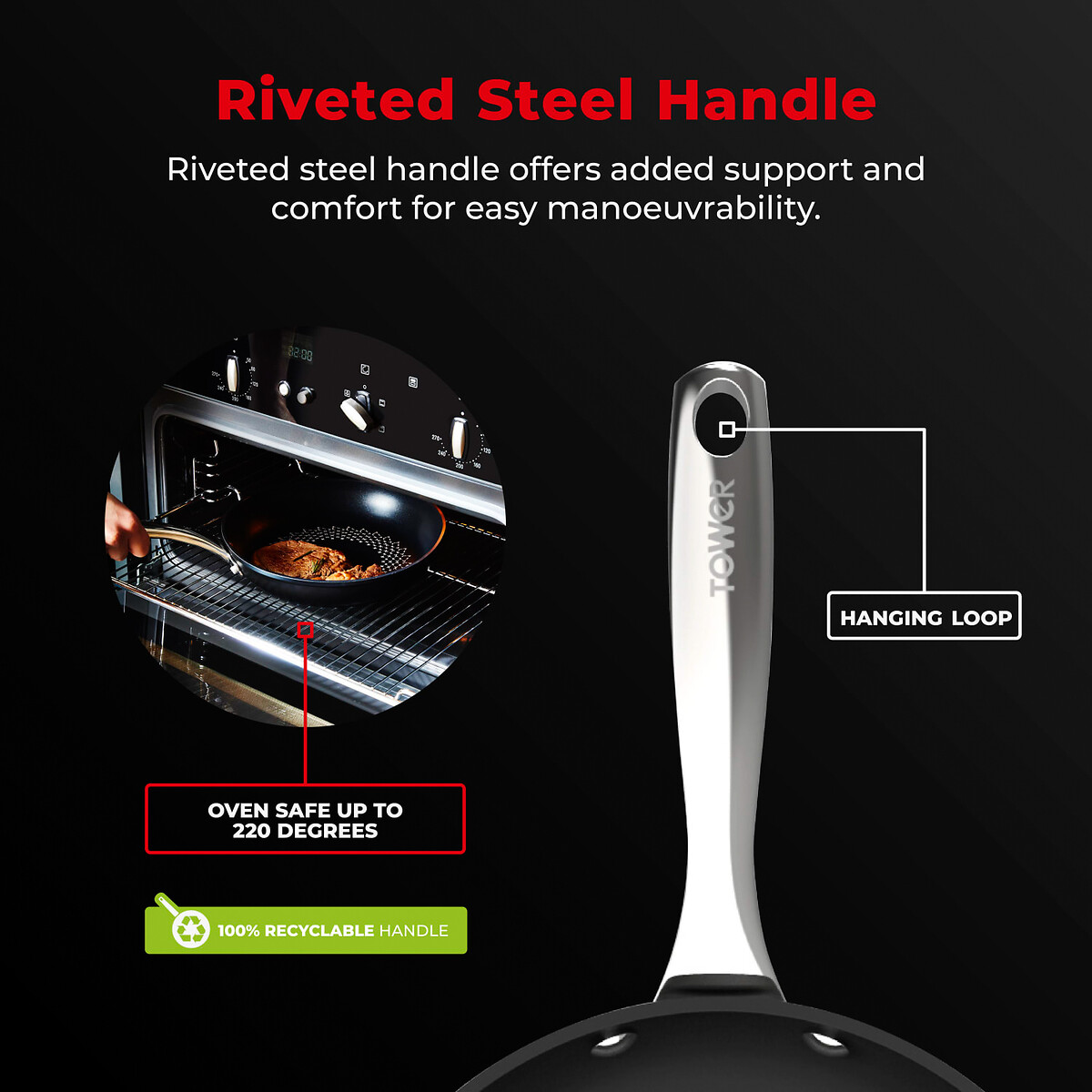 5-Piece Smart Start Ultra Forged Cookware Set black, TOWER