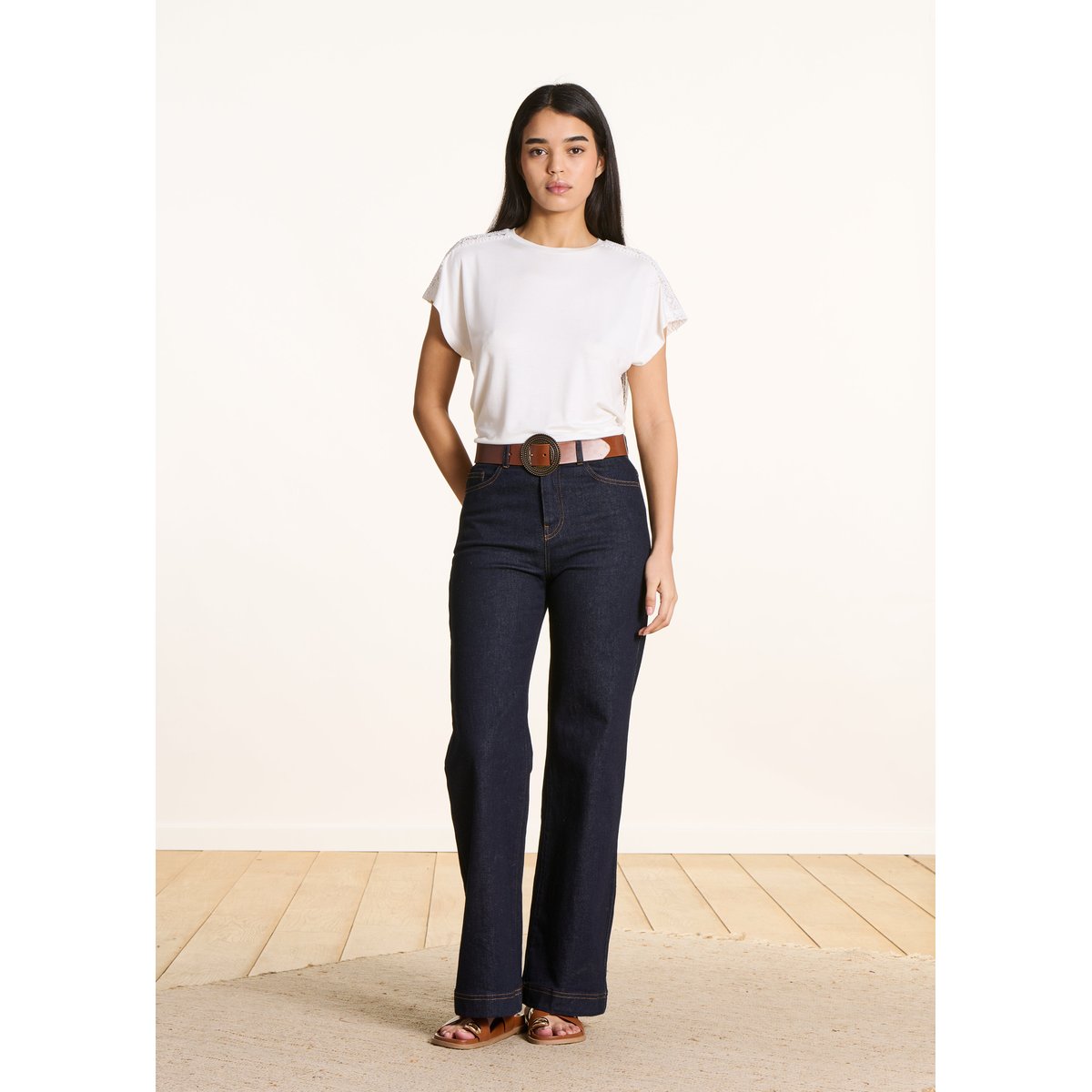T-shirt manches courtes blanc, LA FEE MARABOUTEE