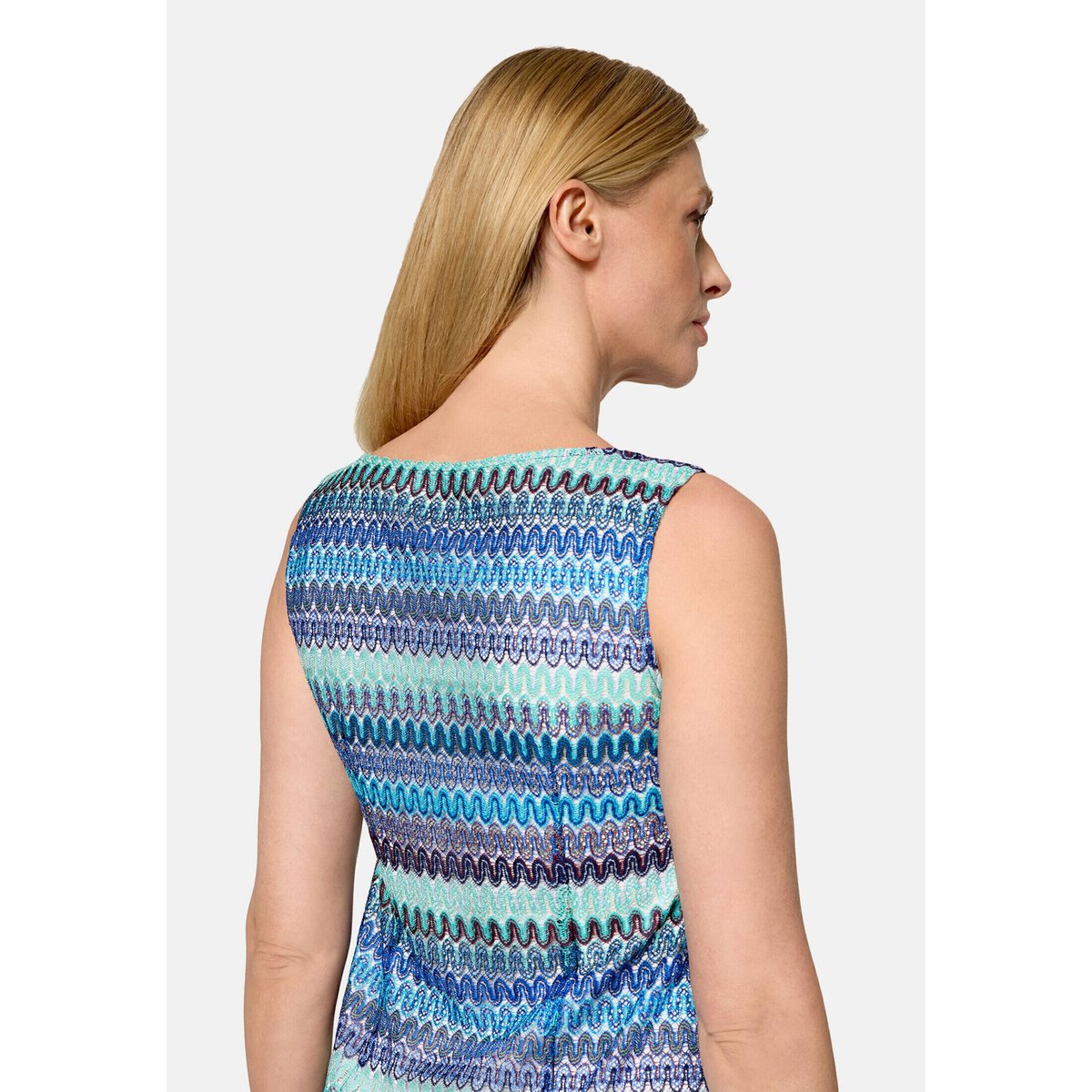 Robe droite sans manches bleu/vert, BETTY BARCLAY