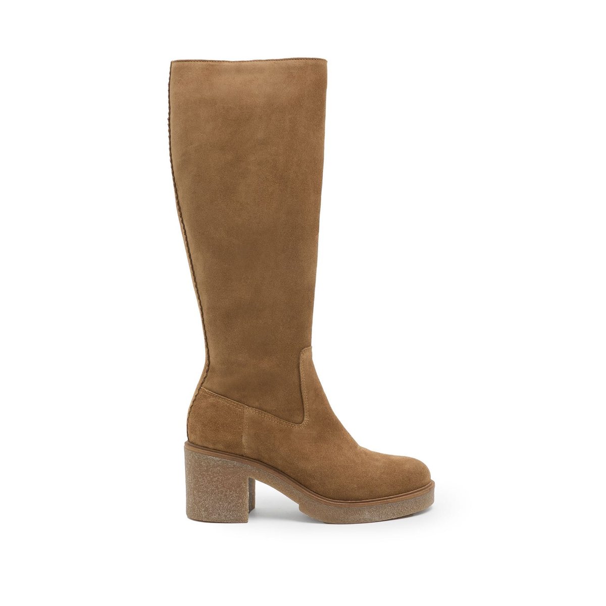 Botte À Talon en cuir MISSOURI beige, MELLOW YELLOW