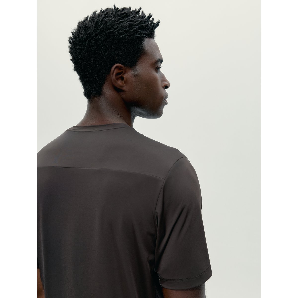 T-shirt de sport homme Volta 2.0 Manches courtes séchage rapide marron chocolat, BORN