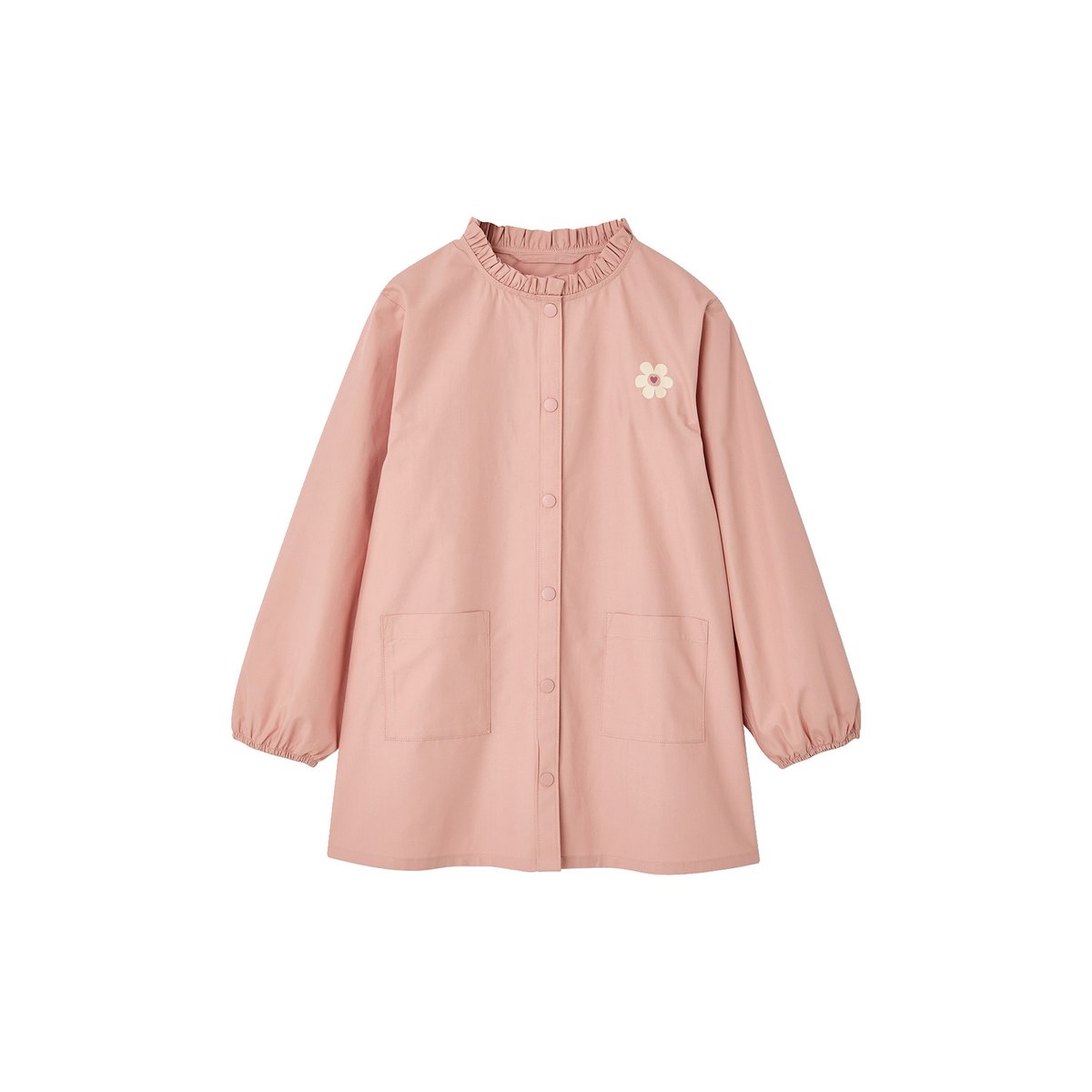 Tablier pressionné rose poudré, VERTBAUDET