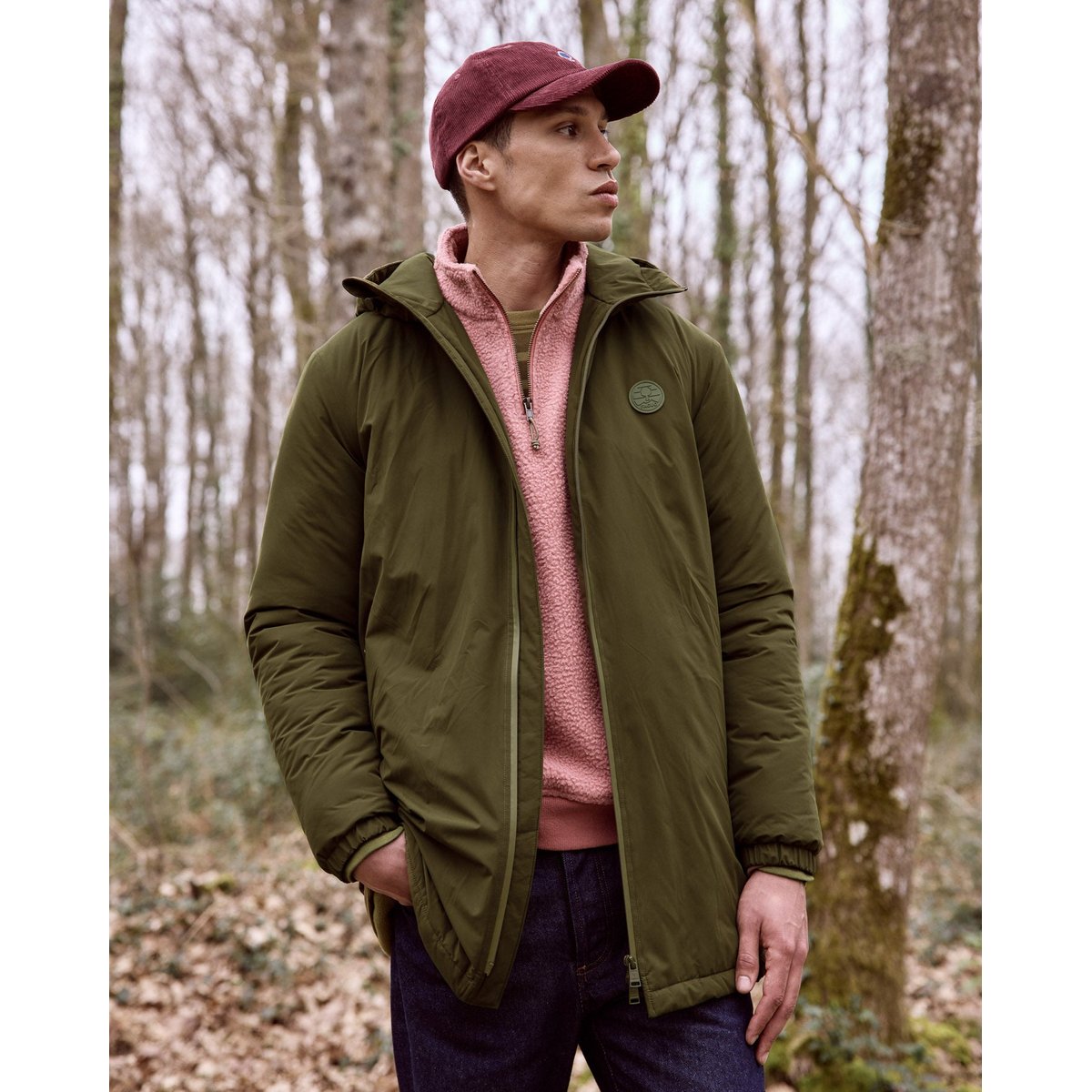 Parka polyester MONTAUD vert olive, FAGUO