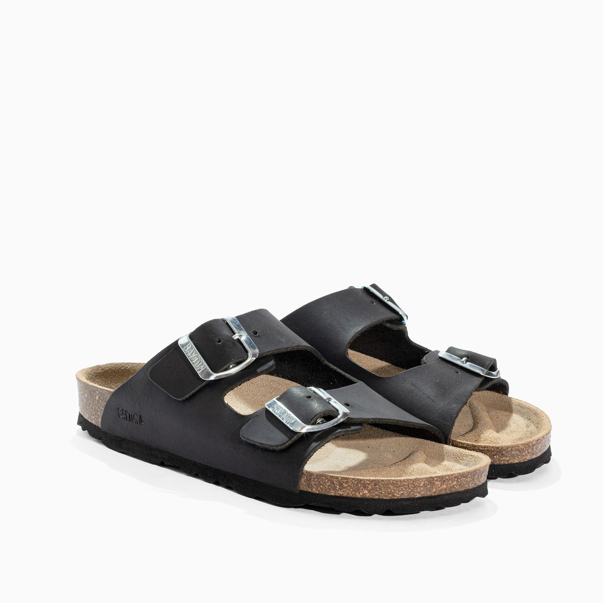 Sandales en cuir ATLAS noir, BAYTON