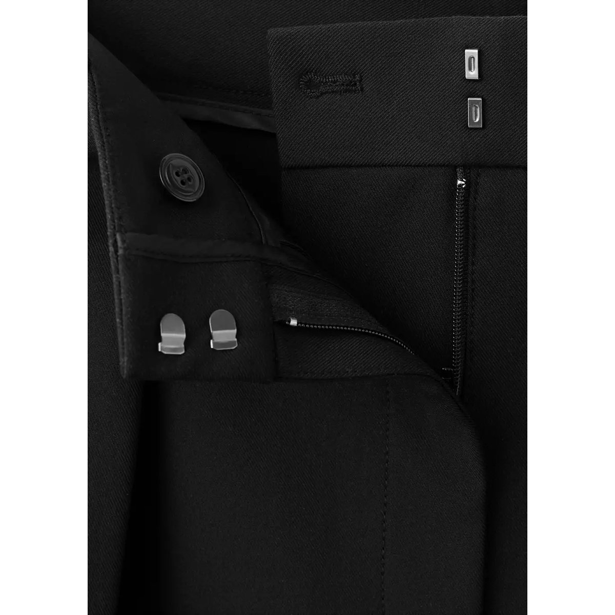Pantalon de tailleur droit noir, MANGO