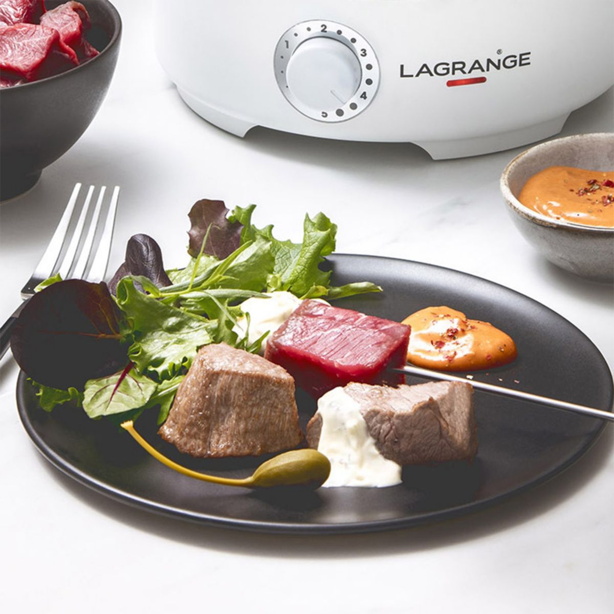Fondue prestige charbon couleur unique, LAGRANGE