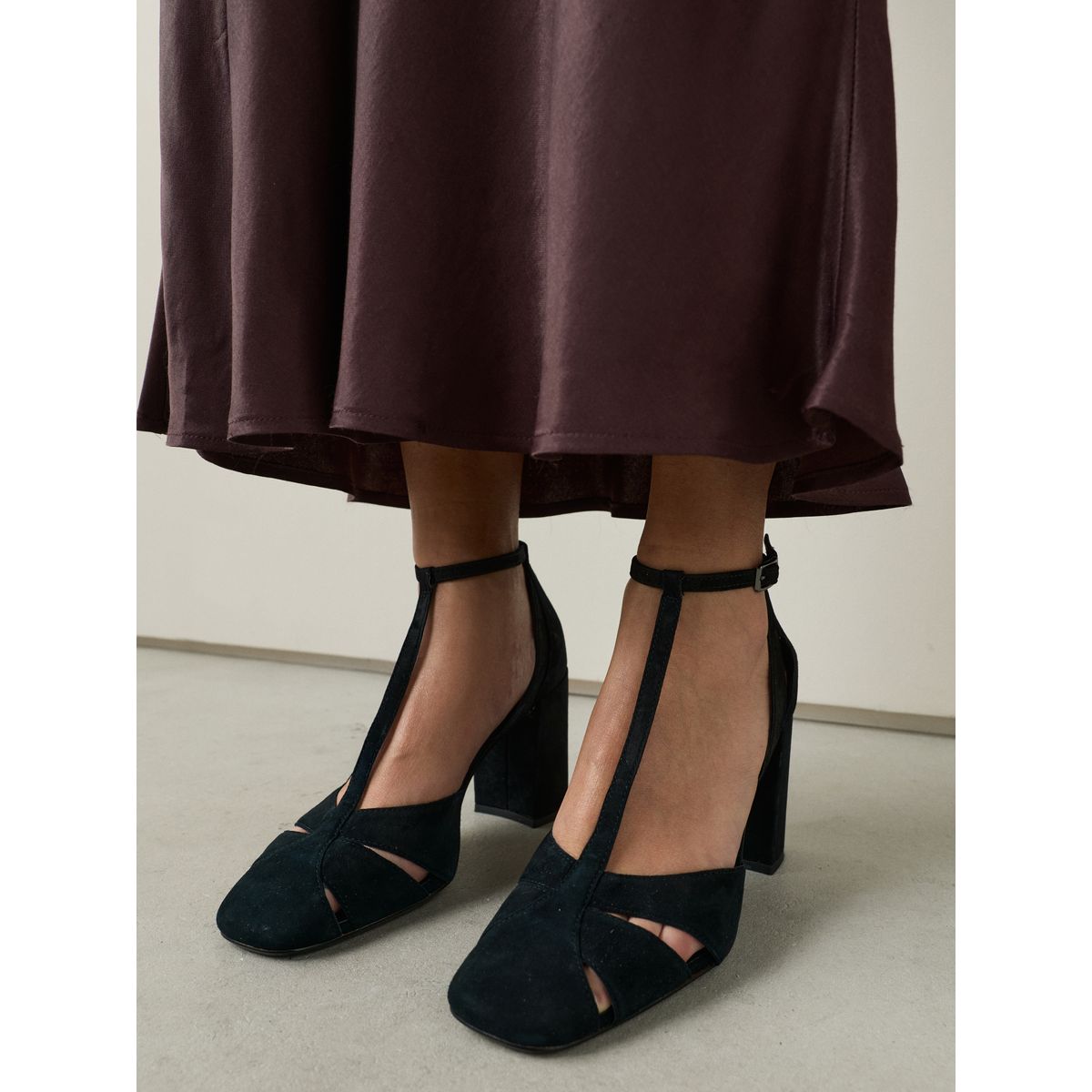 Chaussures salomé en cuir forever comfort® noir, NEXT