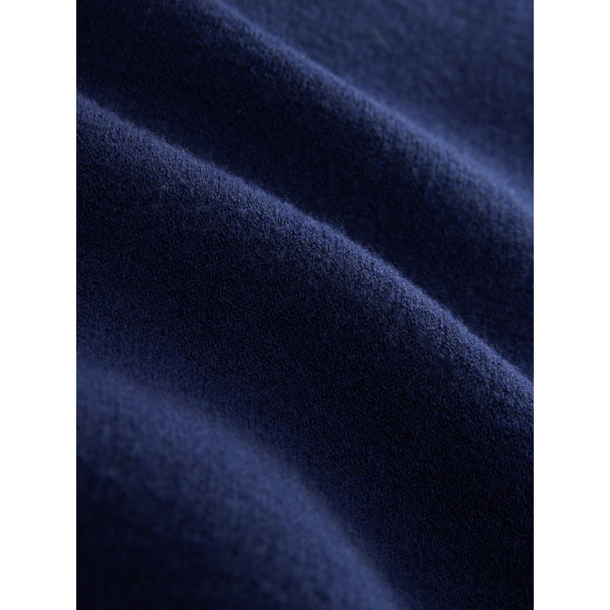 Polo en maille à col zippé et manches longues bleu marine, NEXT