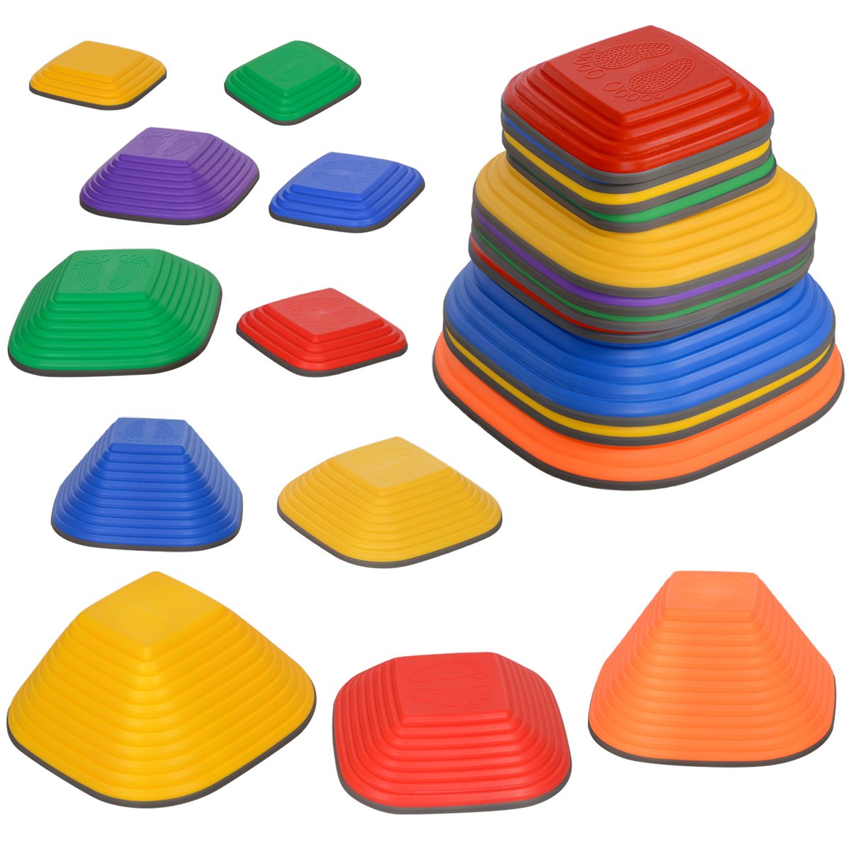 Les marches d'équilibre PP multicolore multicolore, AIYAPLAY