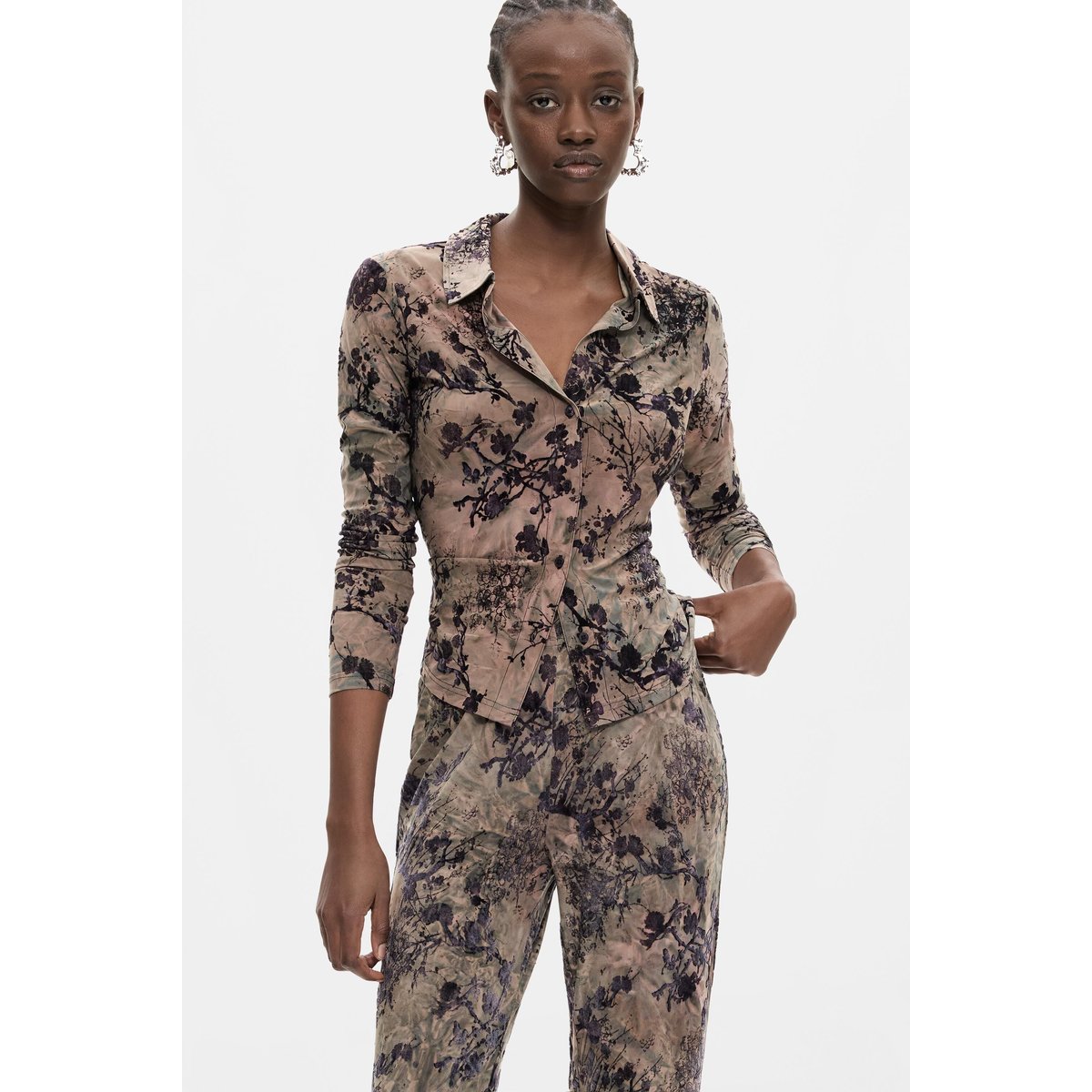Pantalon long floqué gray, DESIGUAL