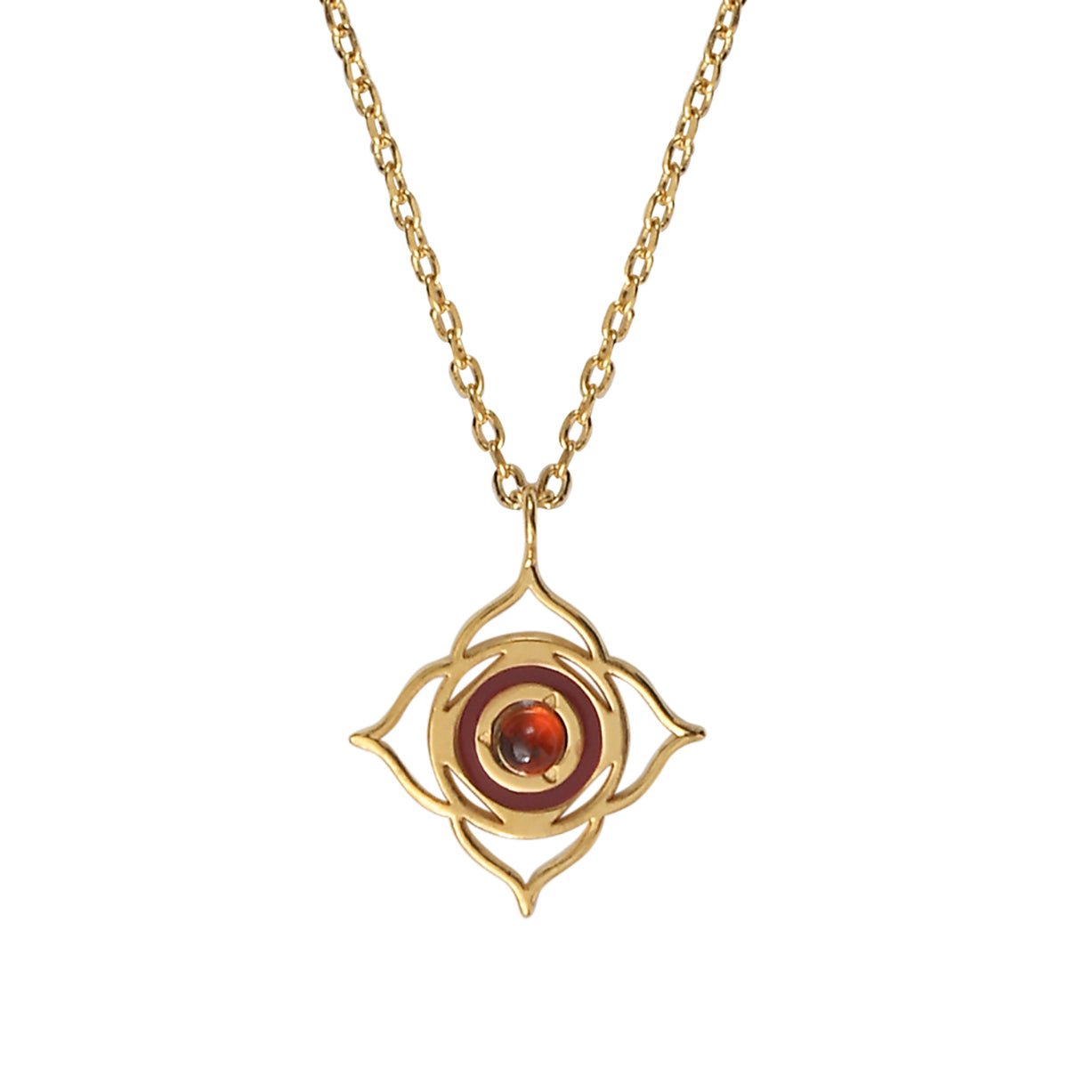 Collier chakras "i am" grenat rouge, CAROLINE NAJMAN
