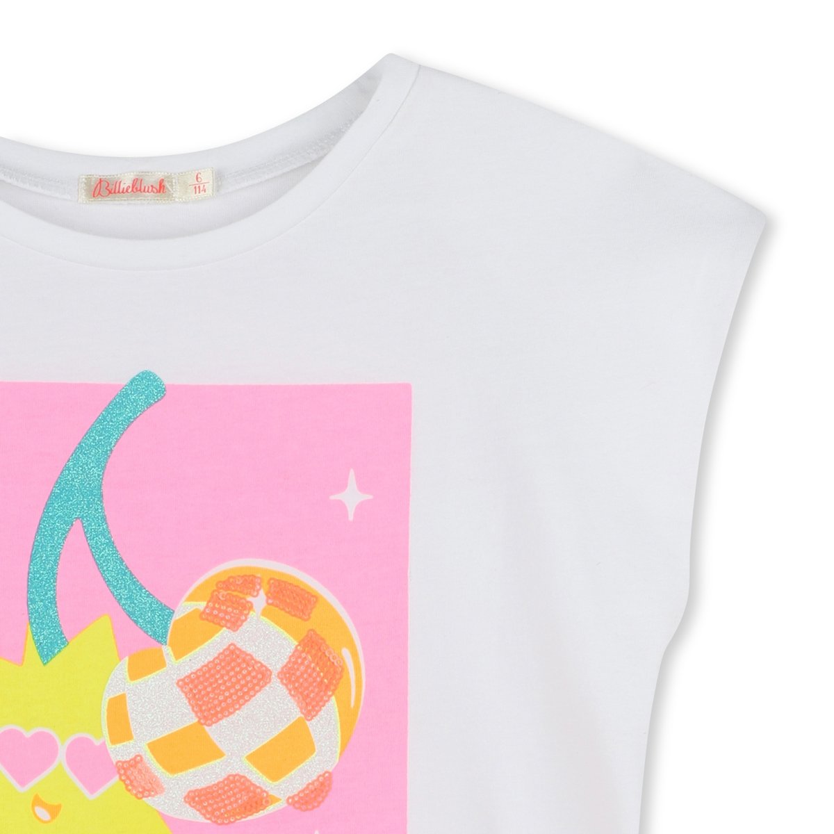 T-shirt avec imprimé blanc, BILLIEBLUSH