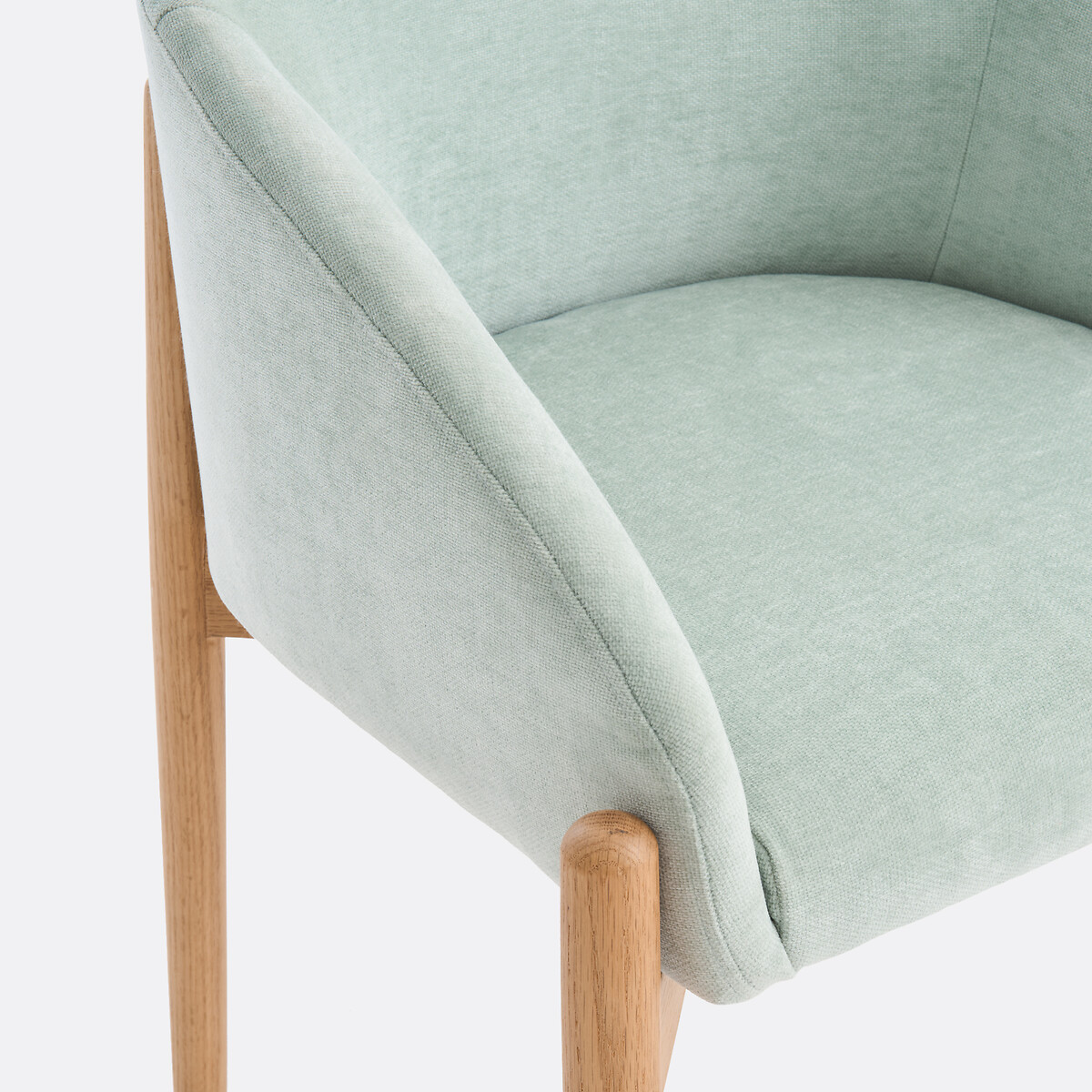 Fauteuil de table en tissu texturé, BECA céladon, LA REDOUTE INTERIEURS