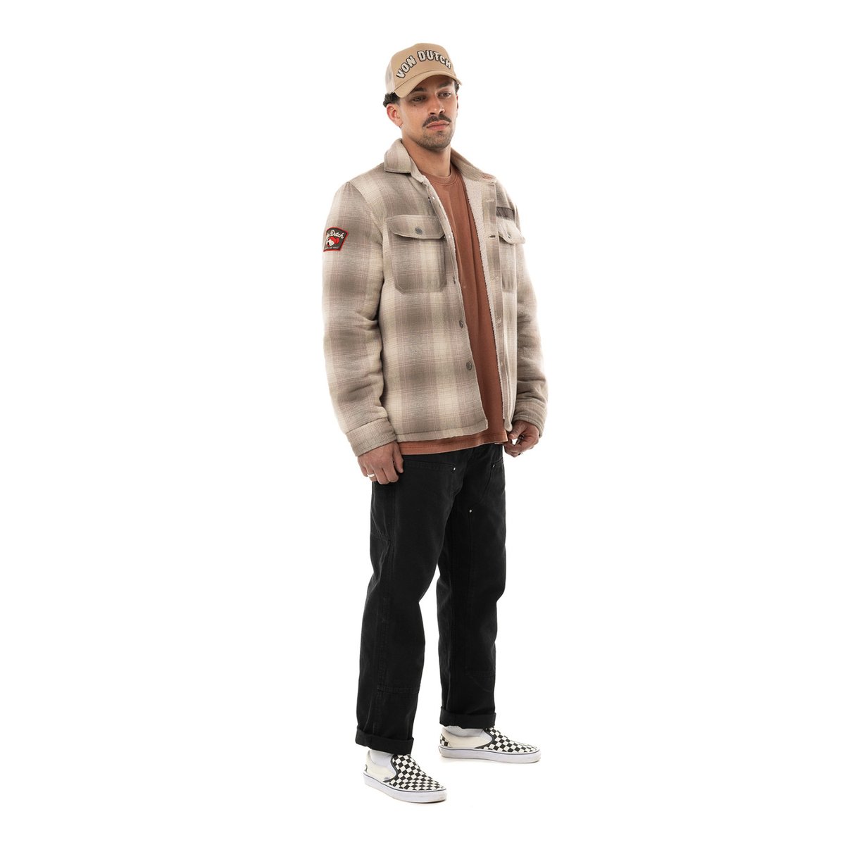Veste coton HEAVEN beige/marron, VON DUTCH